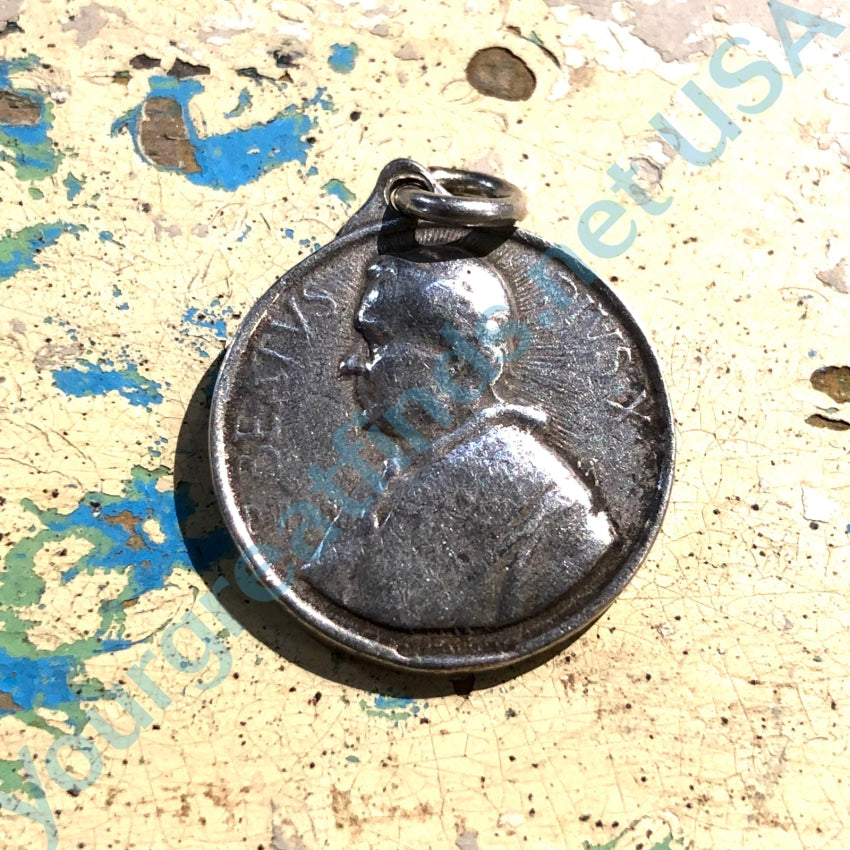 Vintage Sterling Silver Devotional Pendant Charm - Timeless Religious Jewelry for Necklace, Bracelet & Keepsake Gifts