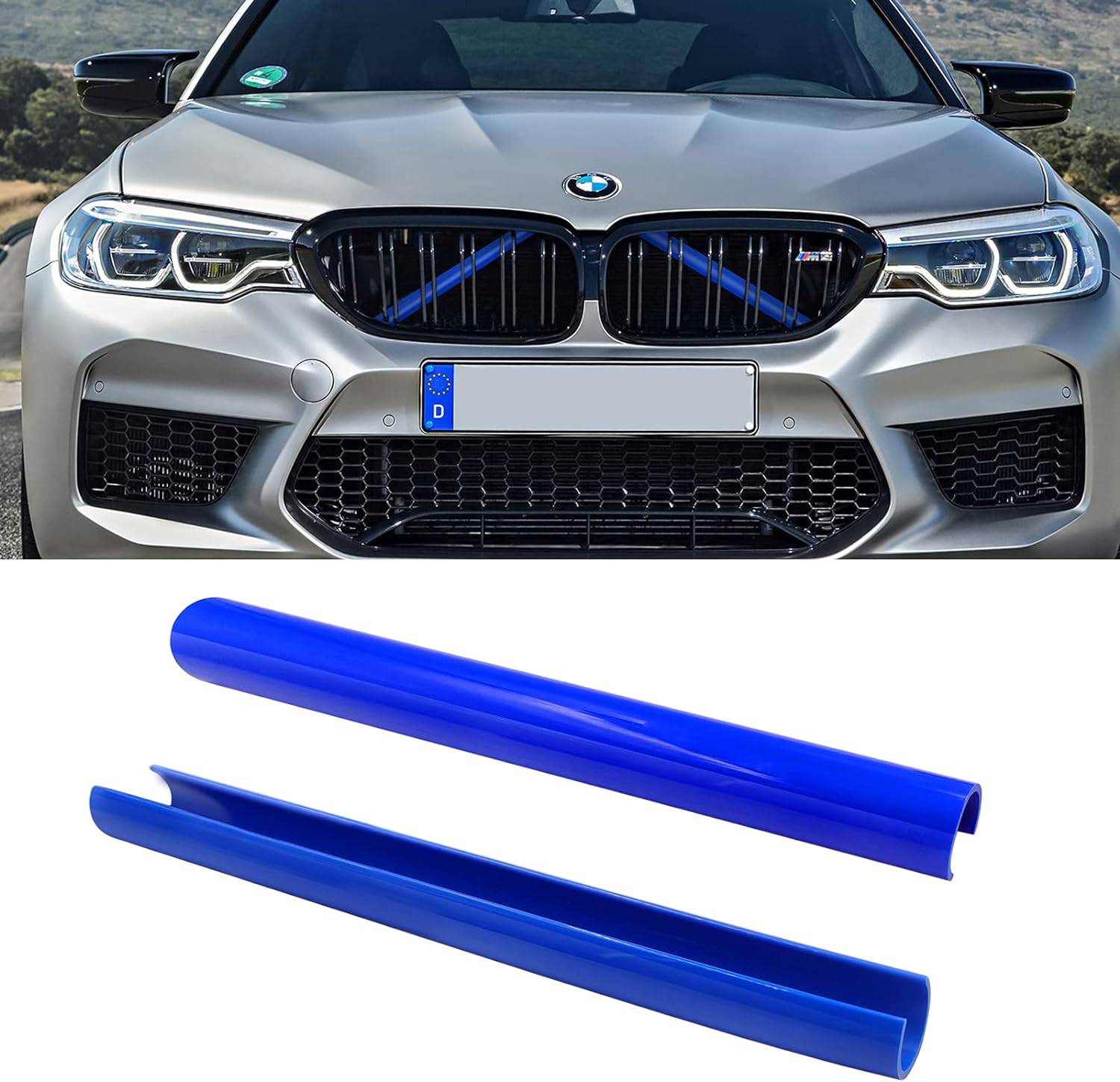 Premium BMW Grill Inserts & Trims for 1/2/3/4/5/6/7 Series - F20 F22 F30 F32 G30 G32 G11 G12 Models - Red V Brace Wrap Covers & Grille Stripes - Perfect for Car Customization & Performance Upgrades