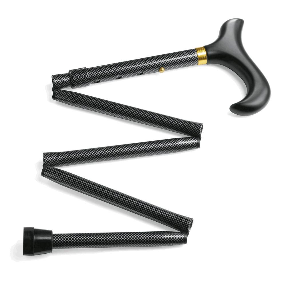 NLDA Adjustable Folding Cane for Seniors & Disabled - Lightweight Aluminum Walking Stick with Comfortable Handle (Model 910 1621) - Perfect for Travel, Hiking & Daily Mobility Support