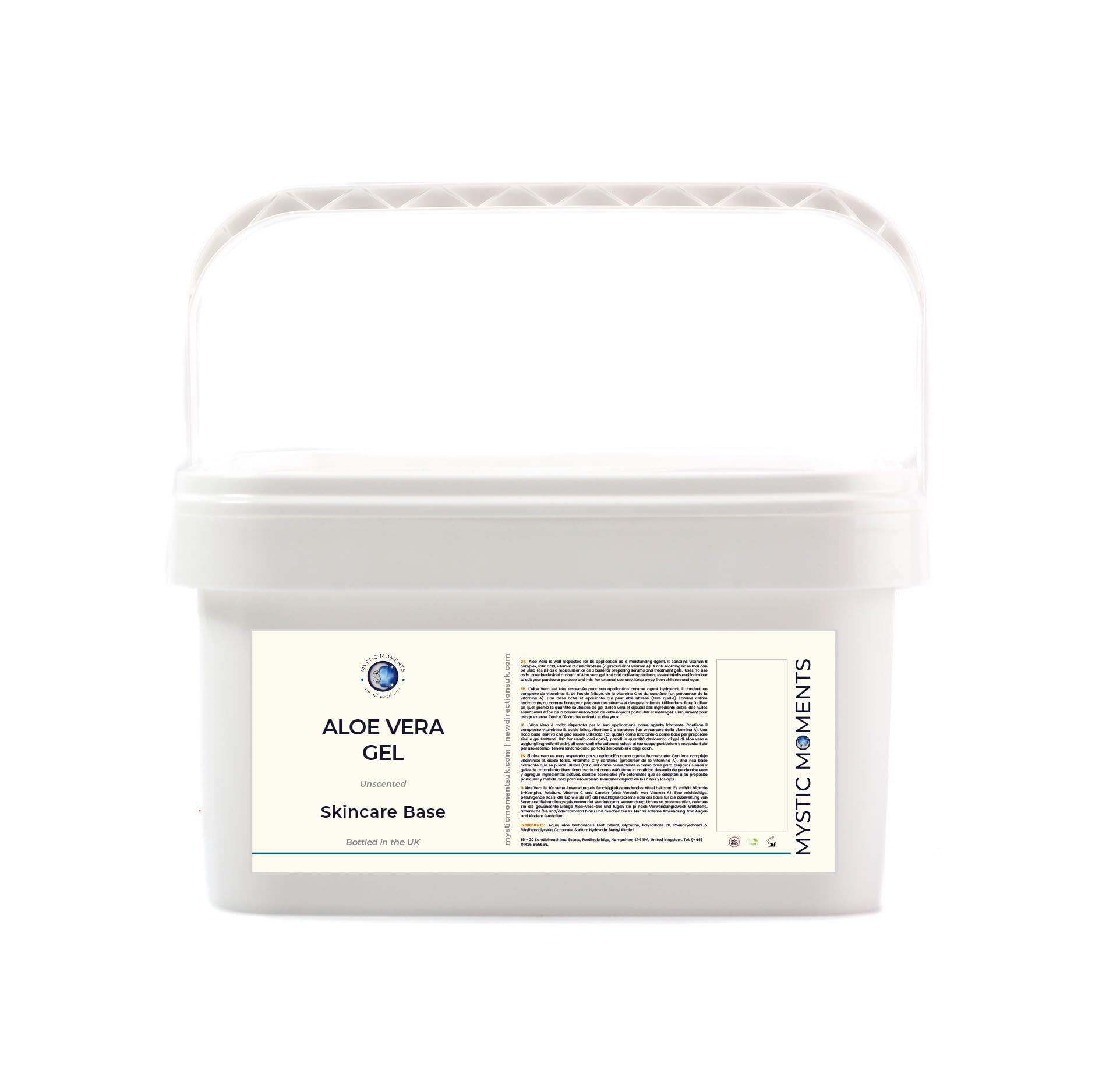 Pure Aloe Vera Gel for Skin Care - 5Kg Bulk Size | Hydrating, Soothing & Healing for Sunburn, Acne & Dry Skin | Perfect for DIY Beauty, Spa & Home Remedies