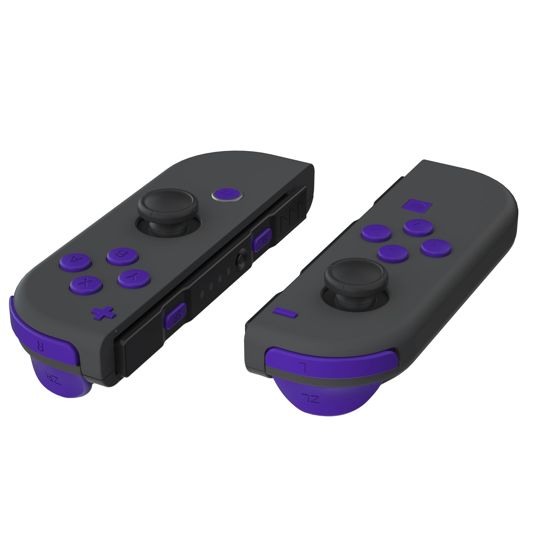 ExtremeRate Purple Replacement ABXY Direction Keys & Trigger Buttons Kit for Nintendo Switch JoyCon (OLED Model Included) - Full Repair Set with Tools - Perfect for DIY Controller Maintenance & Gaming Accessories Upgrade