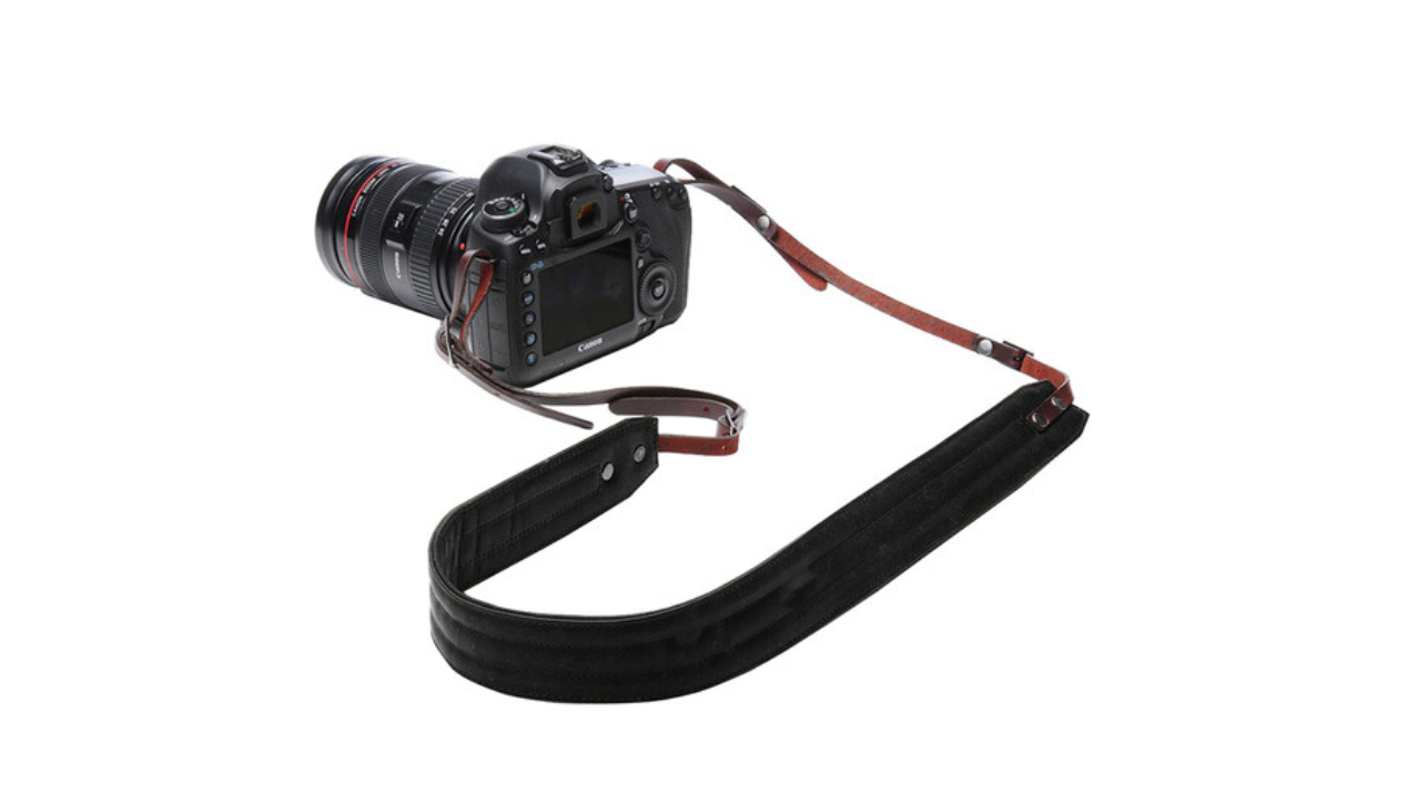 Premium ONA Leather Presidio Camera Strap in Black - Durable & Comfortable Neck Strap for DSLR, Mirrorless Cameras - Perfect for Travel, Street & Wedding Photography