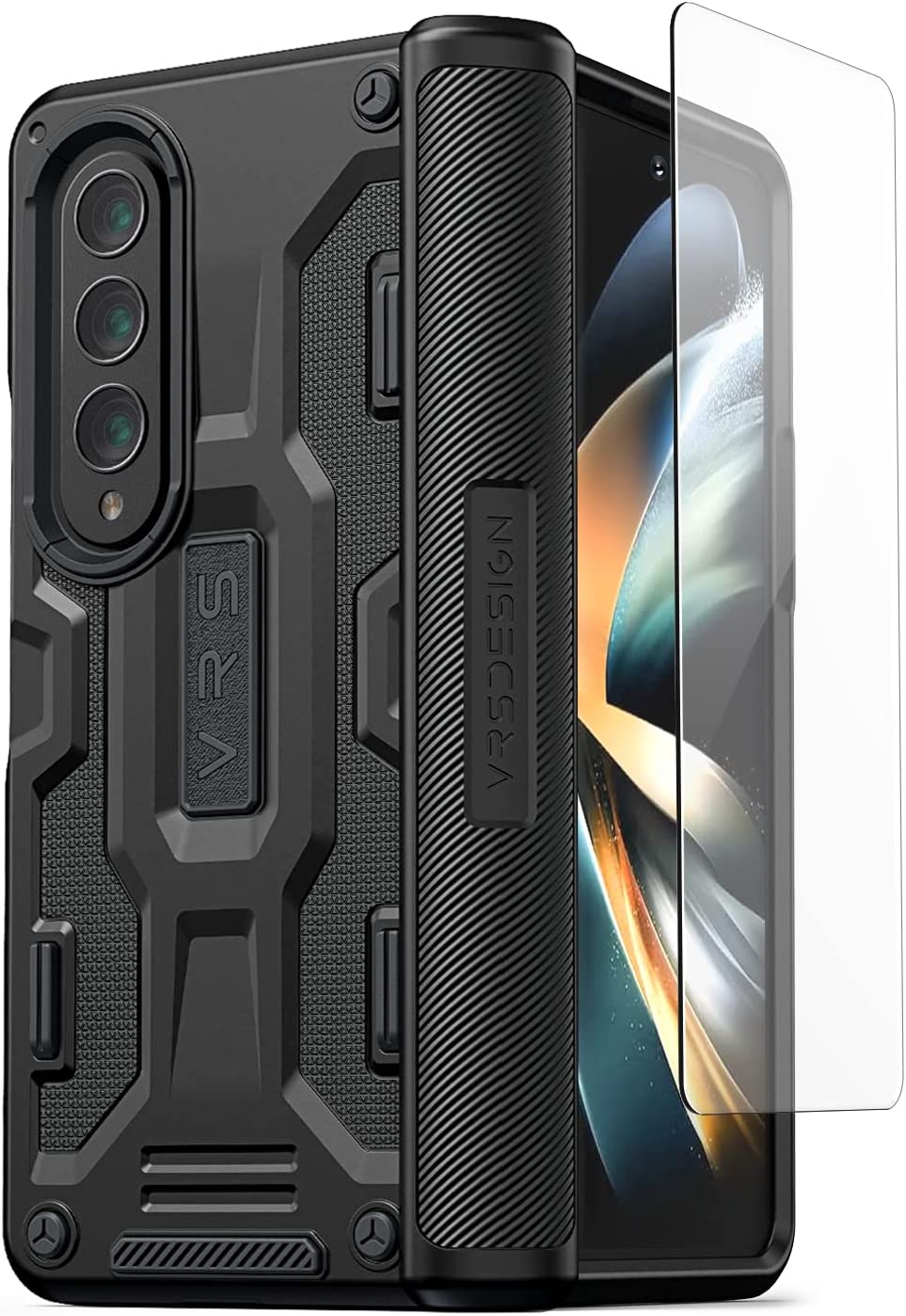 Samsung Galaxy Z Fold 4 5G Rugged Protective Case with Built-in Screen Protector | Shockproof Cover for Work, Travel & Outdoor Activities
