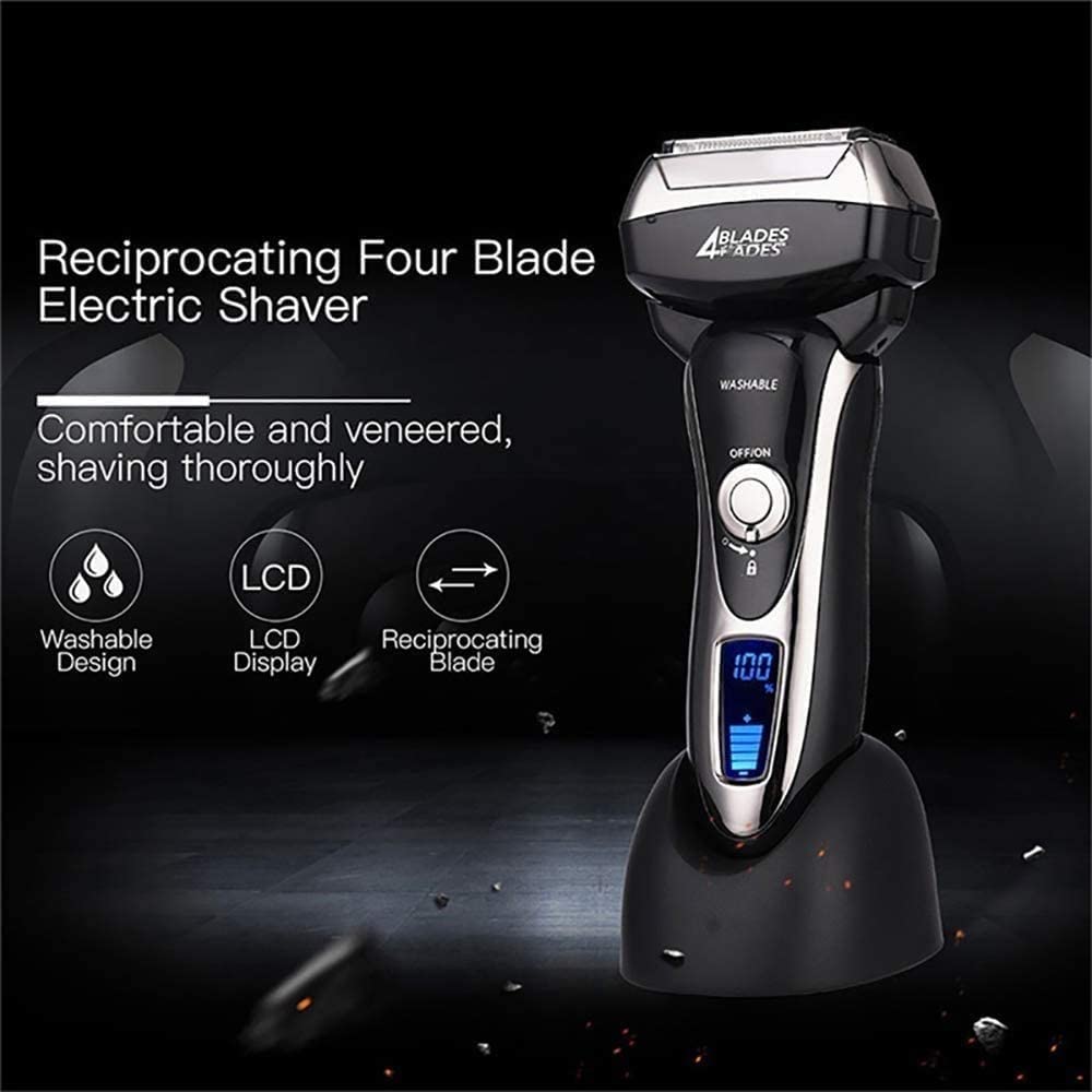 Electric Shaver for Men - Rechargeable Wet & Dry Foil Shaver with Precision Trimmer, Cordless Razor for Smooth Shaving, Washable & Travel-Friendly (Black) - Perfect for Home, Travel & Daily Grooming