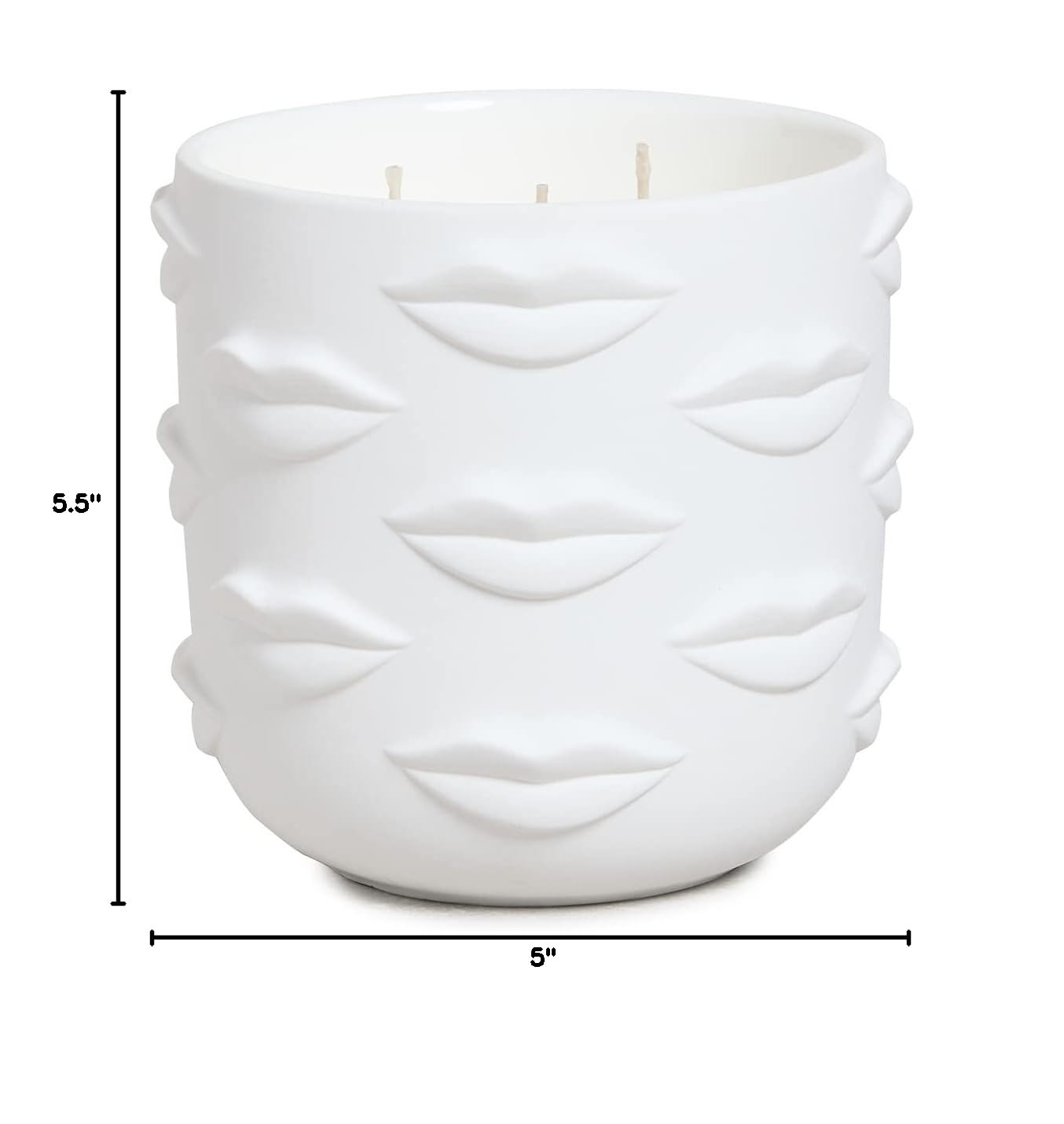 Jonathan Adler Muse Bouche 3-Wick Scented Candle - White Luxury Home Decor Scented Candle for Women, Aromatherapy & Relaxation - Perfect for Living Room, Bedroom, Bathroom & Gift Giving