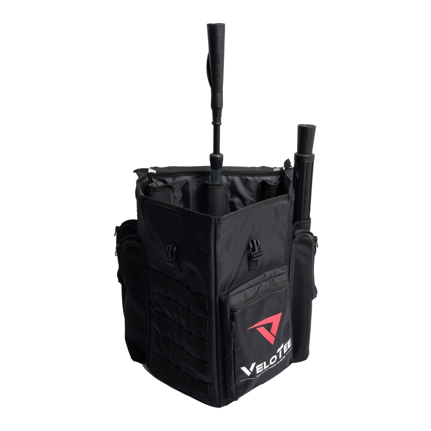 VeloTee 2.0 Pro Baseball & Softball Training Bag Bundle with Tanner Tee - Premium Batting Practice Equipment for Baseball Players & Coaches - Perfect for Field Training, Batting Cages & Team Practices