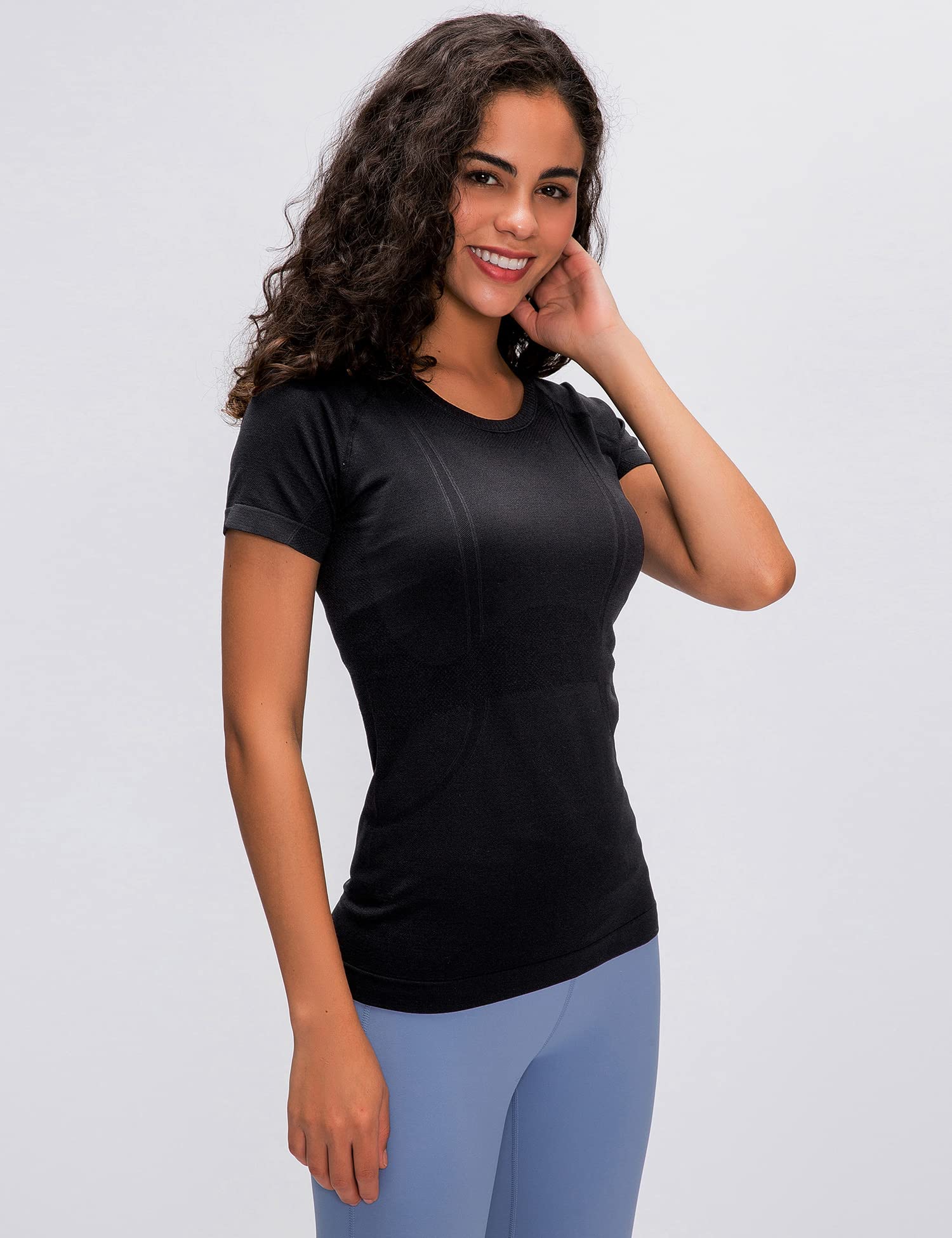 LUYAA Women's Long Sleeve Workout Shirts - Breathable Yoga & Gym Athletic Top for Running, Fitness & Active Lifestyle | Slim Fit Sports Tee for Women