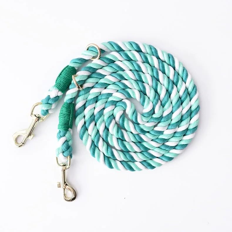 Premium 7.5FT Adjustable Hands-Free Dog Leash with Double Swivel Hook - Strong Multifunctional Rope Leash for Small, Medium & Large Dogs - Ideal for Running, Hiking, Camping & Daily Walks (Eco-Friendly Green) - Perfect for Outdoor Adventures & Urban Exploration