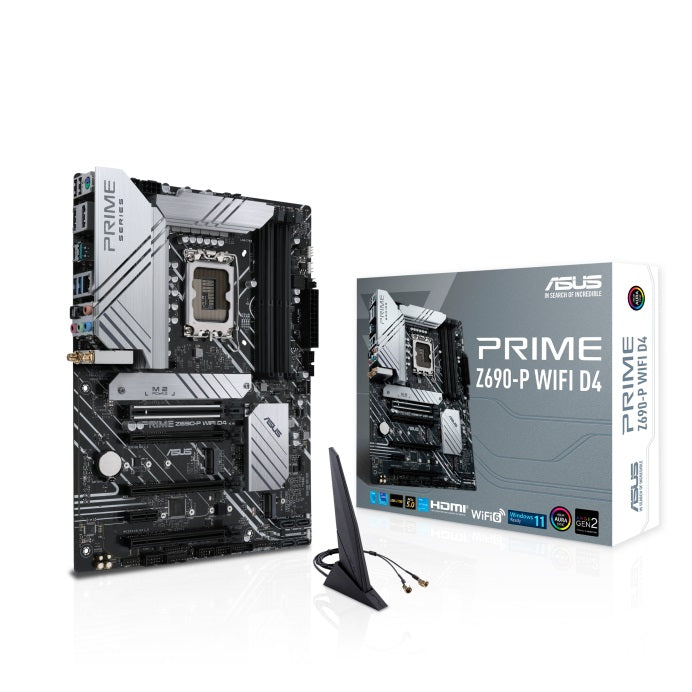 ASUS Prime Z690-P WiFi DDR4 LGA 1700 ATX Motherboard for Intel 12th/13th Gen - High-Speed WiFi 6, PCIe 5.0, AI Cooling - Perfect for Gaming PC Builds & Content Creation Workstations