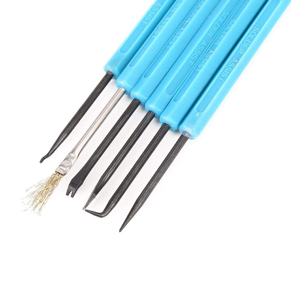 6Pcs Soldering Pick Set - Precision Soldering Aid Tools for Electronics Repair, Circuit Board & Component Maintenance | Ideal for DIY Projects, Phone Repairs & PCB Work