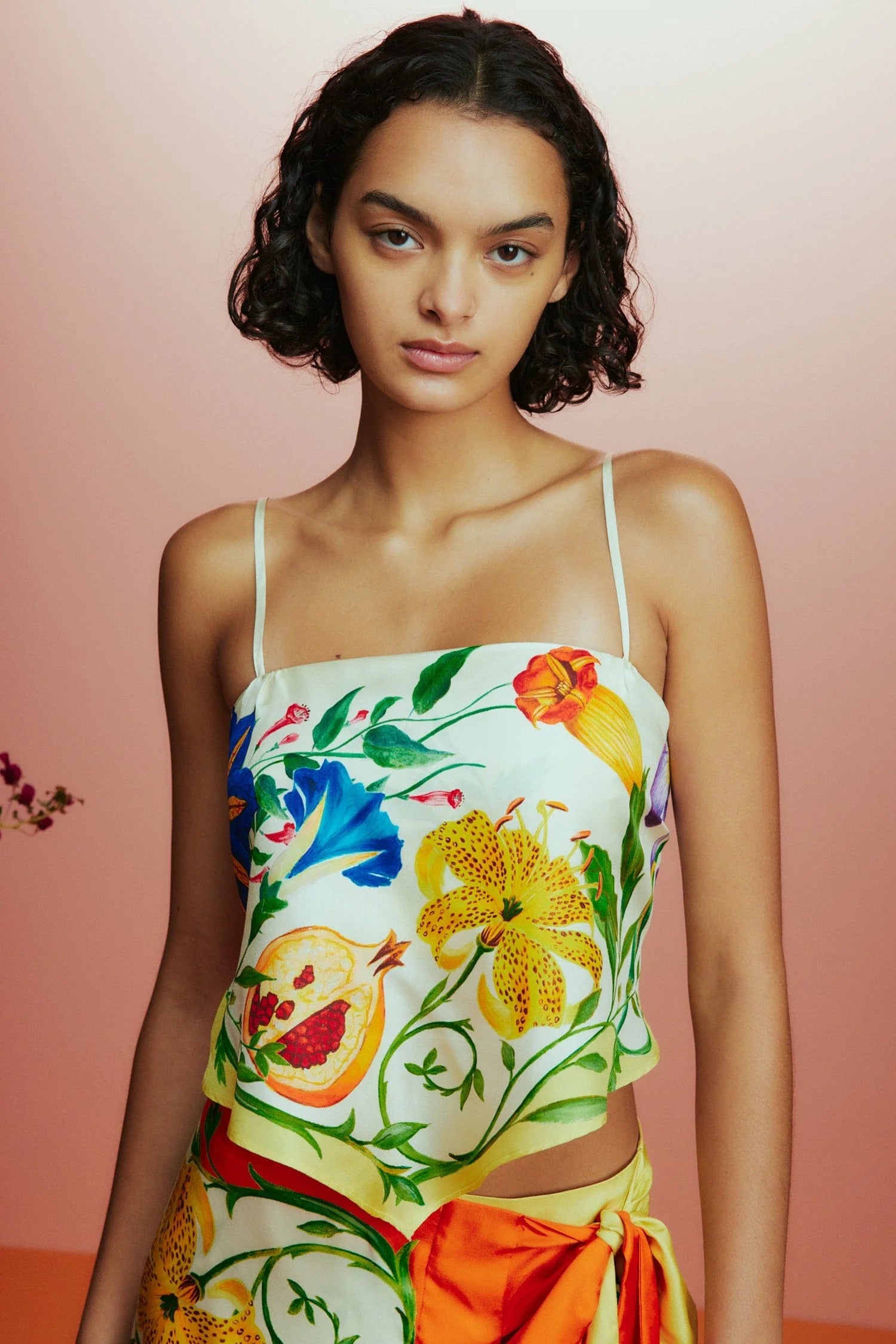Floral Scarf Top for Women - Stylish & Comfortable Summer Blouse for Casual Outings & Beach Wear