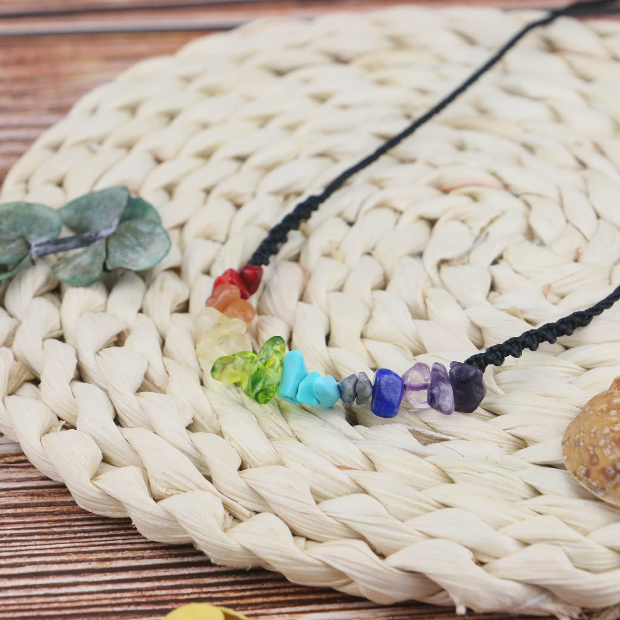 SmileBelle Adjustable Chakra Jewelry Set - Boho Crystal Necklace, Bracelet & Anklet for Women | Spiritual Healing, Yoga Meditation Accessories | Perfect Birthday Gift for Her