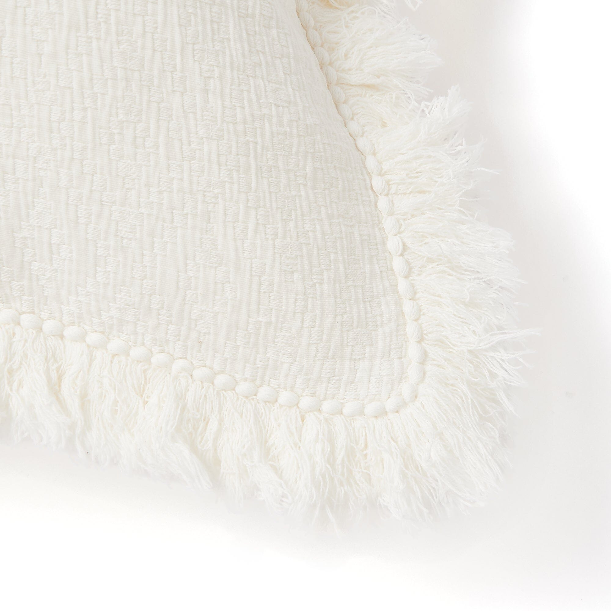 Luxury Diamond Fringe Cushion Cover 1000x450mm - Premium White Decorative Pillow Case for Sofa, Bed & Home Decor - Soft & Elegant Living Room Accessories