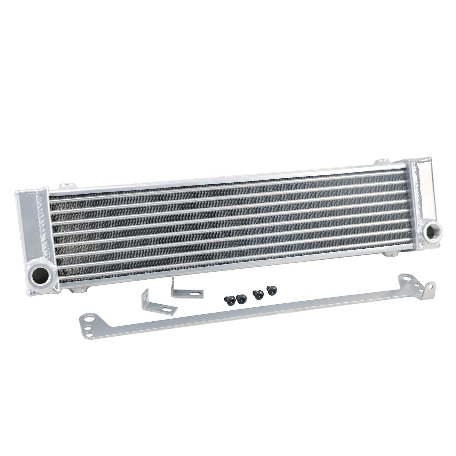 ALLOYWORKS Heavy Duty Aluminum Transmission Cooler for 2006-2010 GM 6.6L Duramax Diesel - High Performance Cooling System for Towing & Off-Road Use