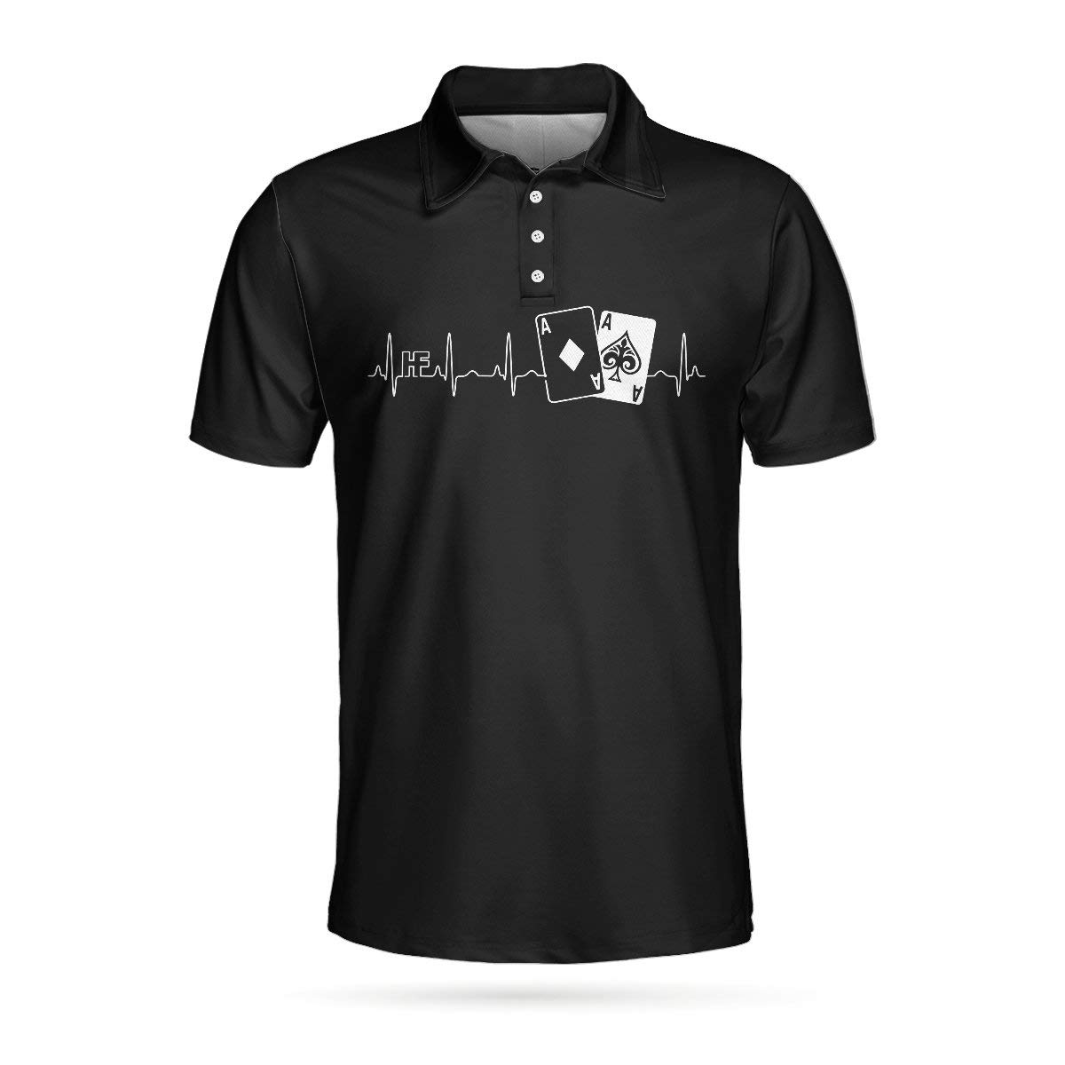 HYPERFAVOR Men's Smart Casino-Themed Short Sleeve Polo Shirt - Breathable Poker Player Shirt for Men - Perfect for Casino Nights, Poker Tournaments & Casual Wear