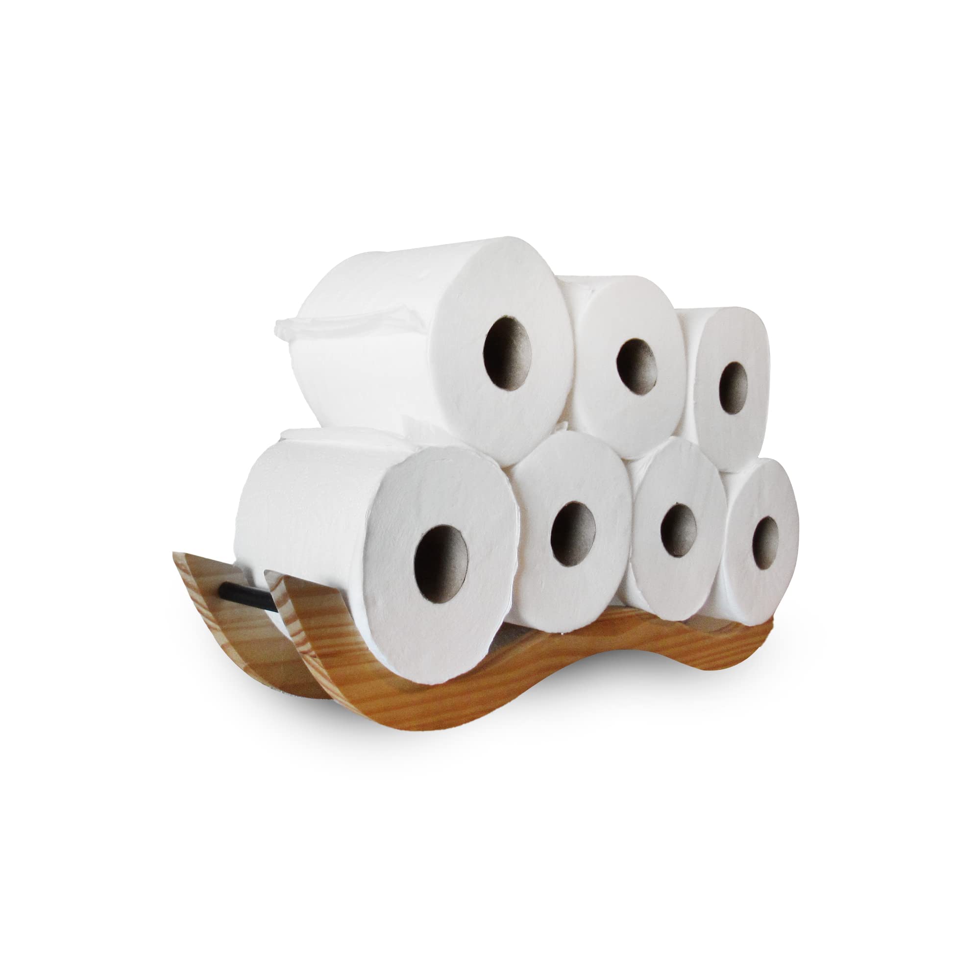 Large Wooden Cloud Toilet Paper Holder - Rustic Bathroom Wall Shelf for Toilet Paper Storage | Handcrafted Wooden Cloud Decor for Modern Farmhouse, Boho & Spa Bathrooms | Perfect Bathroom Organization & Wall Decor by WallCharmers