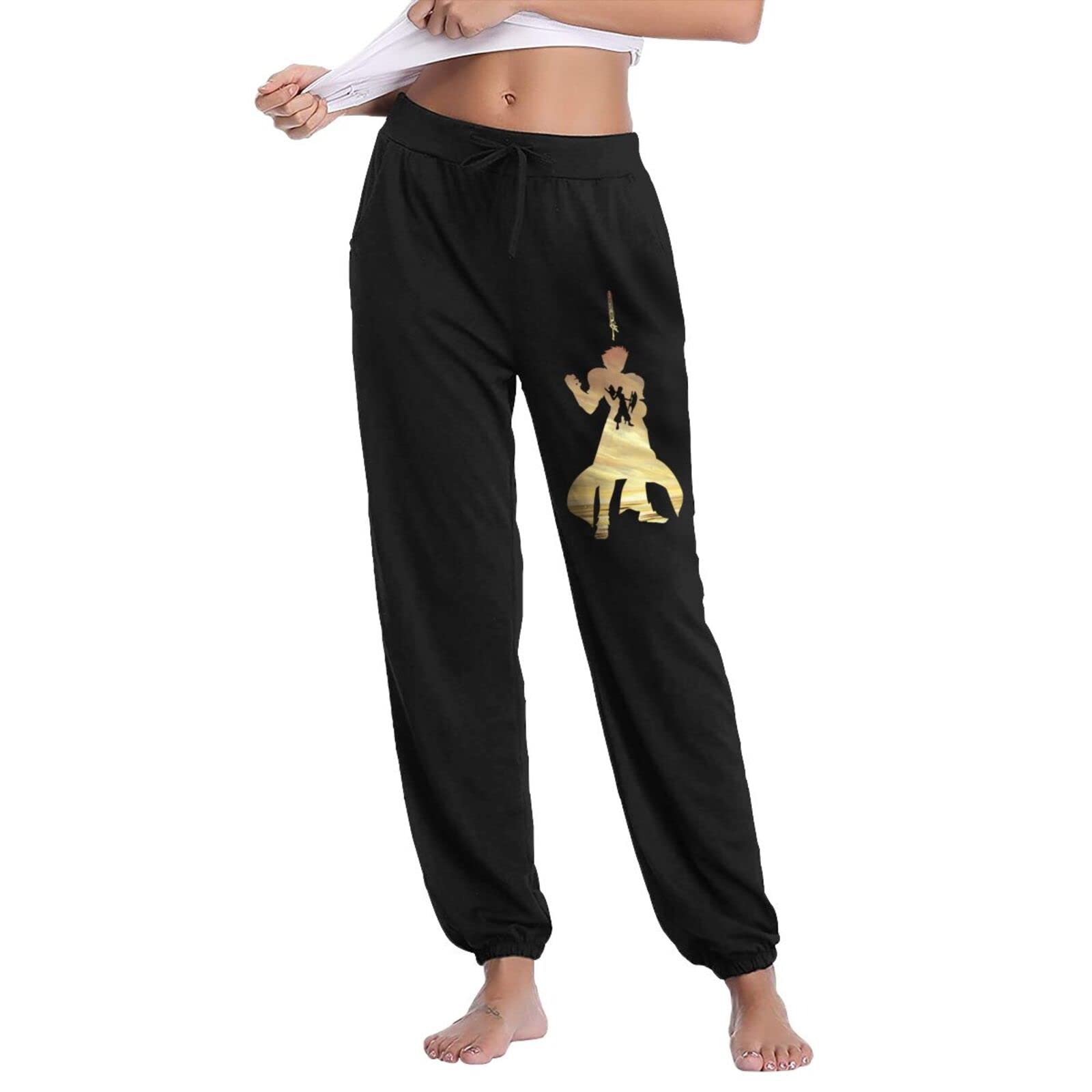 Anime Manga Fate Zero Gilgamesh Gate of Babylon Women's Sweatpants - Long Pants, Baggy Joggers for Sports & Cosplay | Comfortable Lounge Pants for Anime Fans & Casual Wear