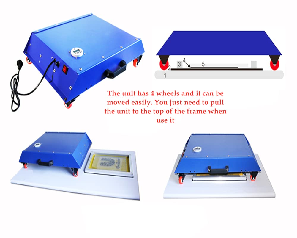 INTSUPERMAI 14x18inch UV Exposure Unit for Silk Screen Printing - LED Light Box with Timer, 110V for DIY, T-Shirt Printing & Art Projects
