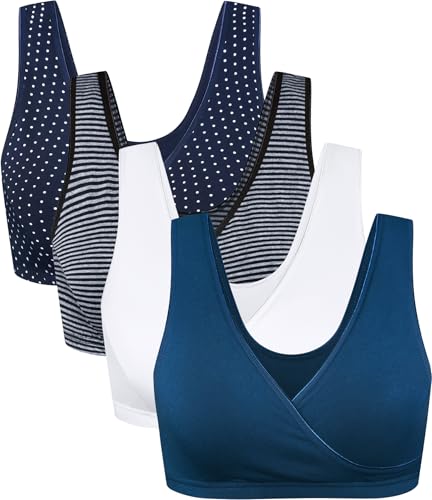 A-stripe/Navy Dot/Atrovirens/White-4pcs