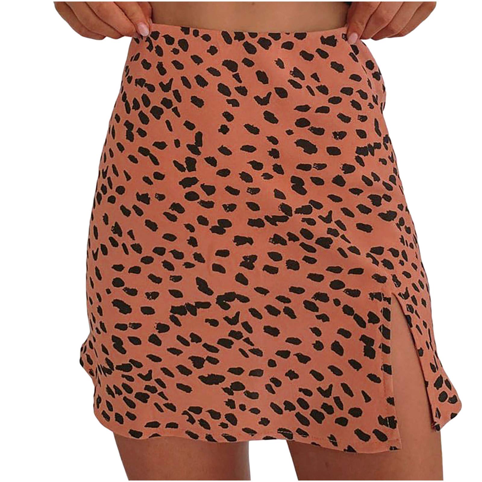 ZILANYGREQ Women's Floral Print Mini Skirts - Casual A-Line Slit Slimming Short Skirt for Summer | Perfect for Beach, Party, and Daily Wear