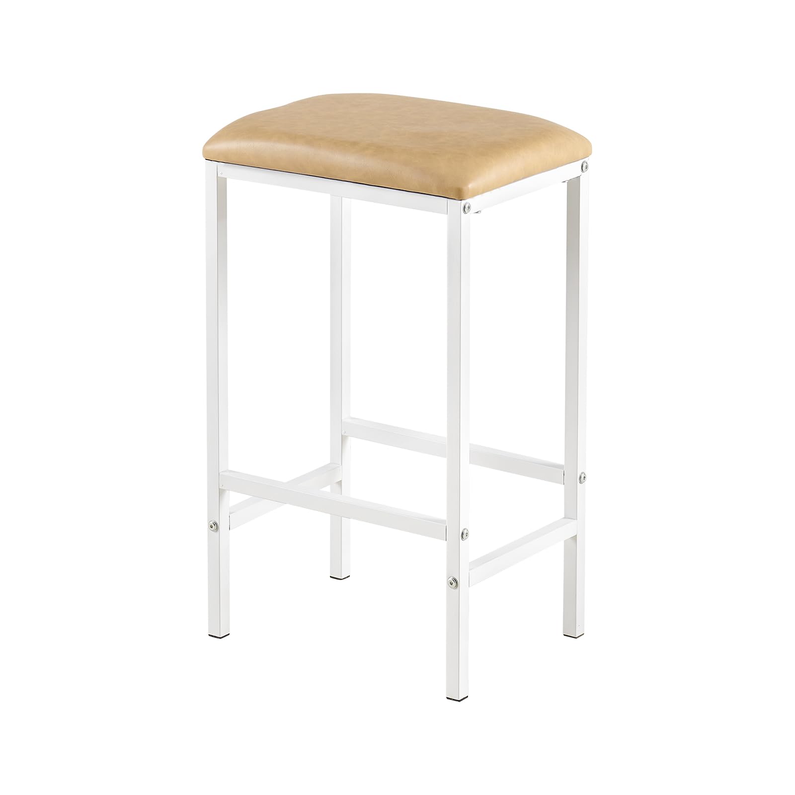 Buybyroom Oak Bar Table Set with 4 Upholstered Stools - Kitchen & Dining Counter Height Table for Small Spaces - Perfect for Breakfast Nook, Apartment Living Room & Compact Dining Areas