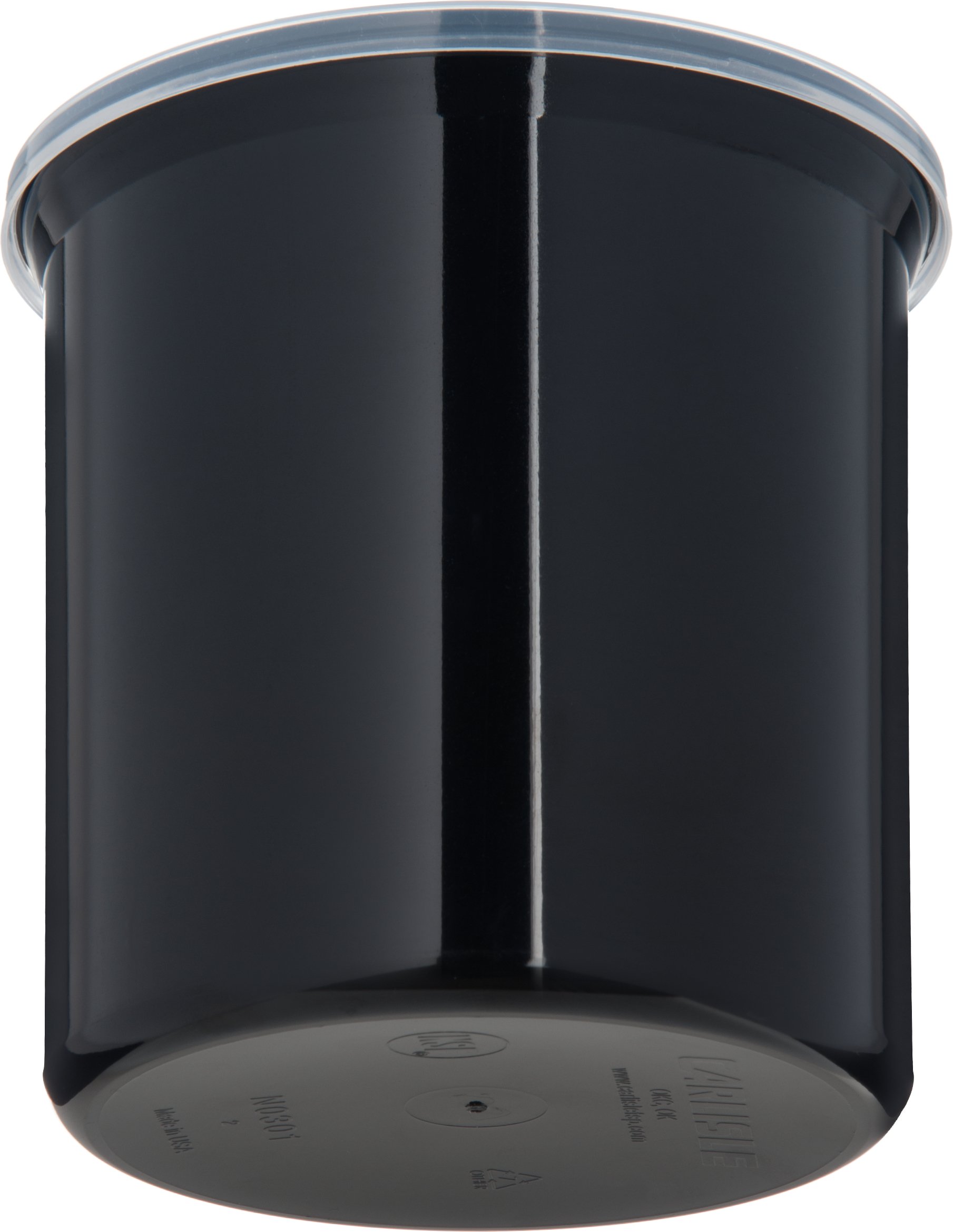 Carlisle 1.2 Quart Black Plastic Food Storage Containers with Lids - 12 Pack for Kitchen, Restaurant & Home Use - Ideal for Meal Prep, Leftovers & Bulk Food Storage