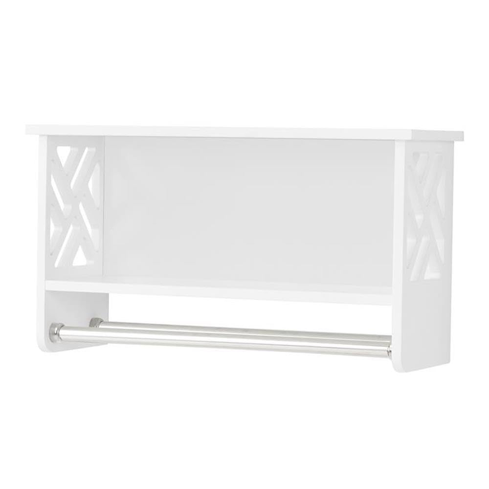 Alaterre Dorset Over The Toilet Storage Cabinet - White Bathroom Organizer for Towels, Toiletries & Small Spaces | Perfect for Apartments & Compact Bathrooms