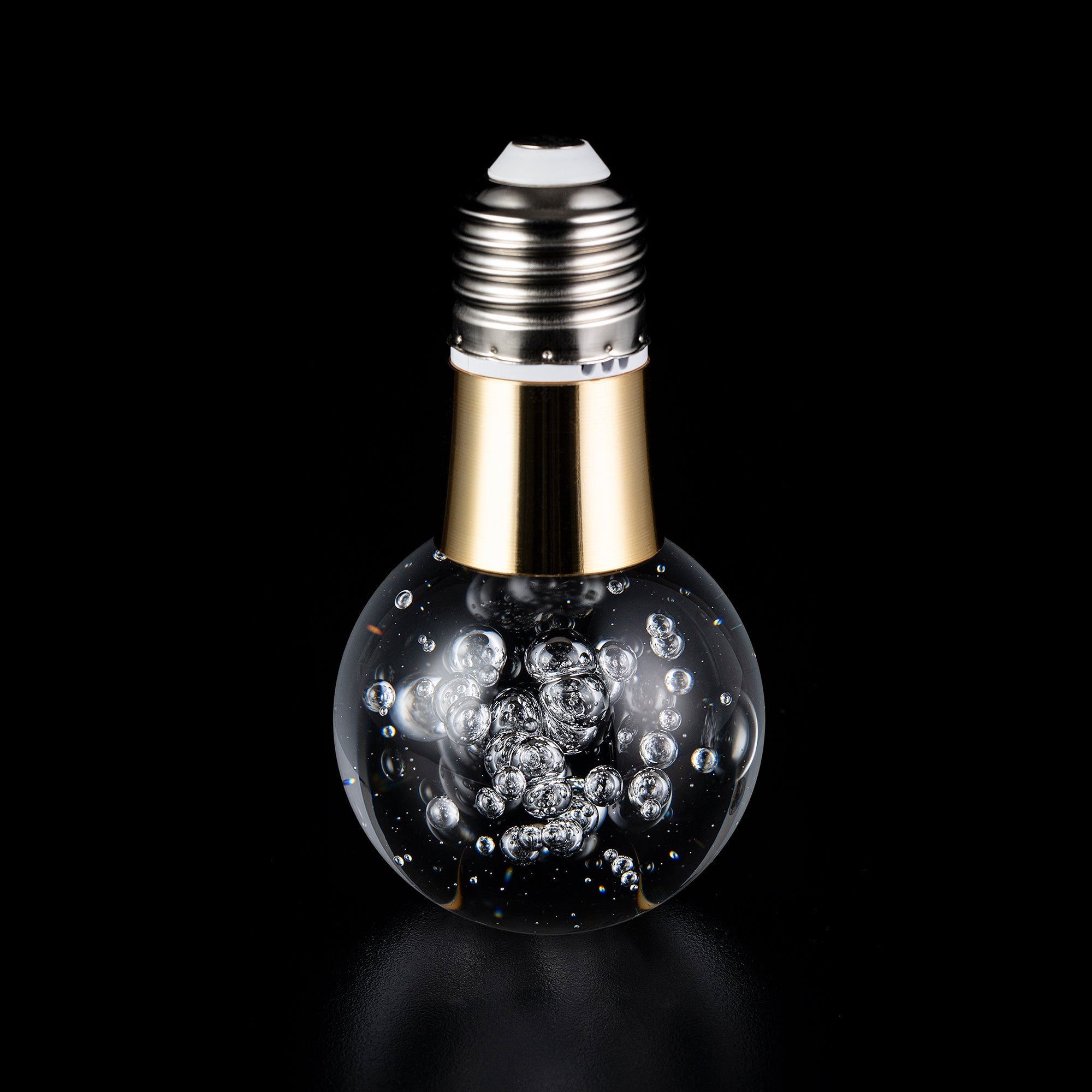 Crystal LED Light Bulb - Energy Efficient Decorative Bubble Globe Light for Home, Party & Wedding Decor