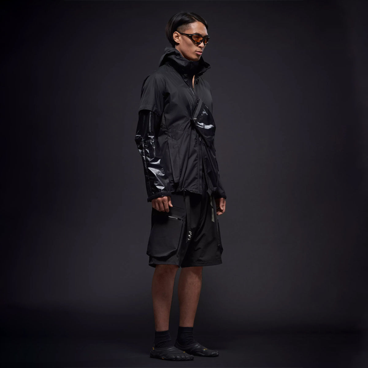 Acronym J36 WS Black Jacket - Stylish Waterproof Windbreaker for Urban Commuting & Outdoor Adventures