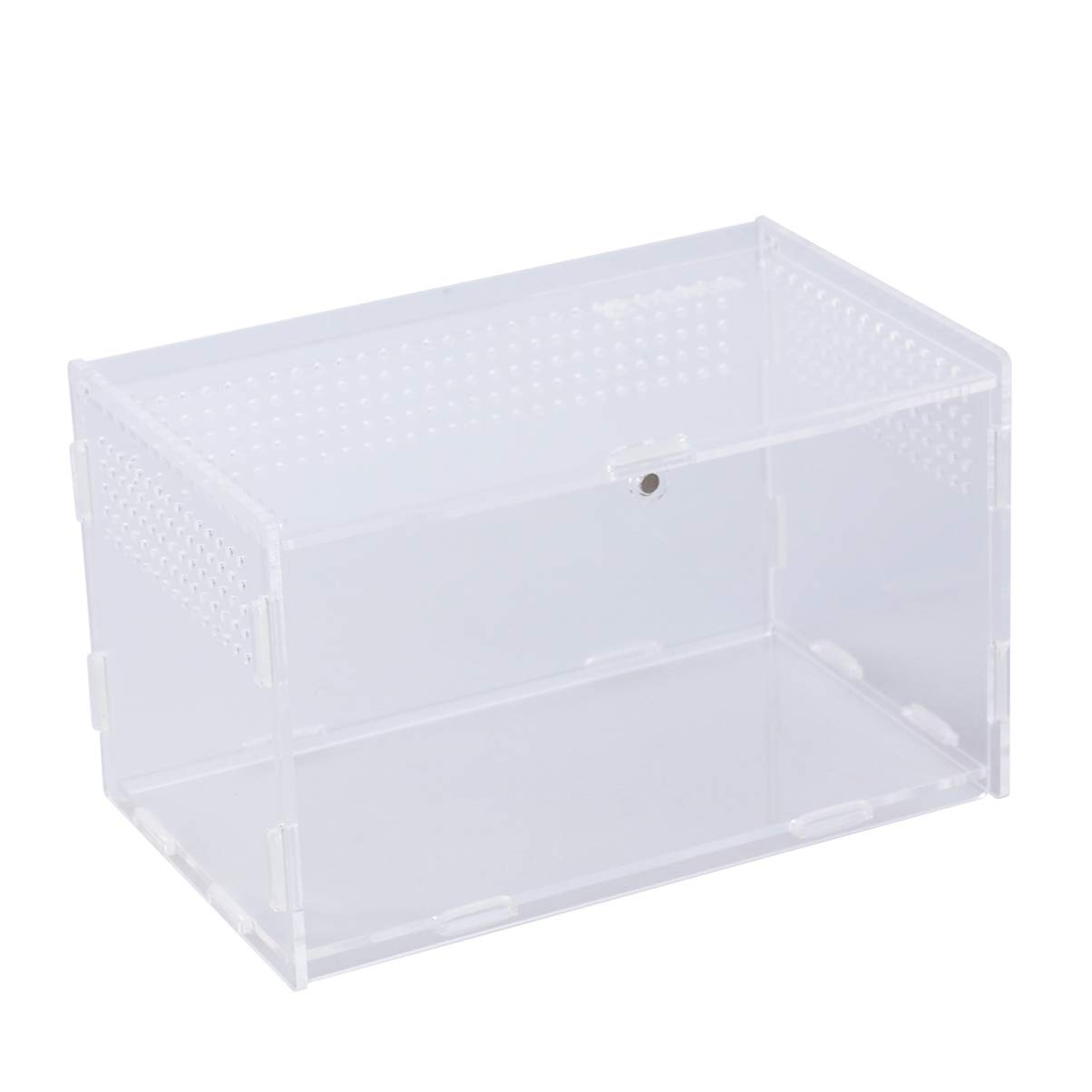 Balacoo Small Acrylic Reptile Terrarium - Box Habitat for Bearded Dragons, Turtles, Baby Tortoises & Small Pets - Perfect for Home, Office or Classroom Use
