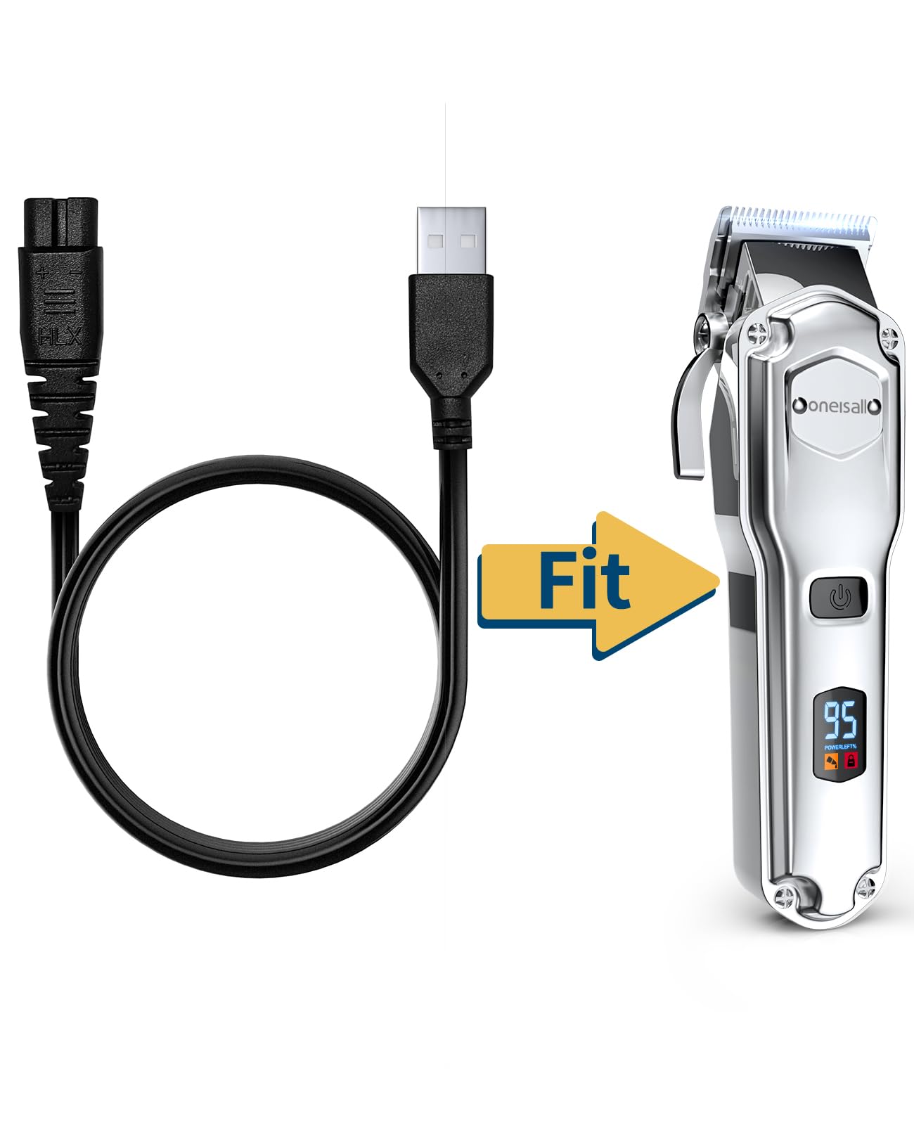 Oneisall Professional Dog Clippers for Thick Coat - Rechargeable Pet Grooming Kit with Charging Cord - Perfect for Home Grooming & Professional Use on Dogs, Cats & Small Animals
