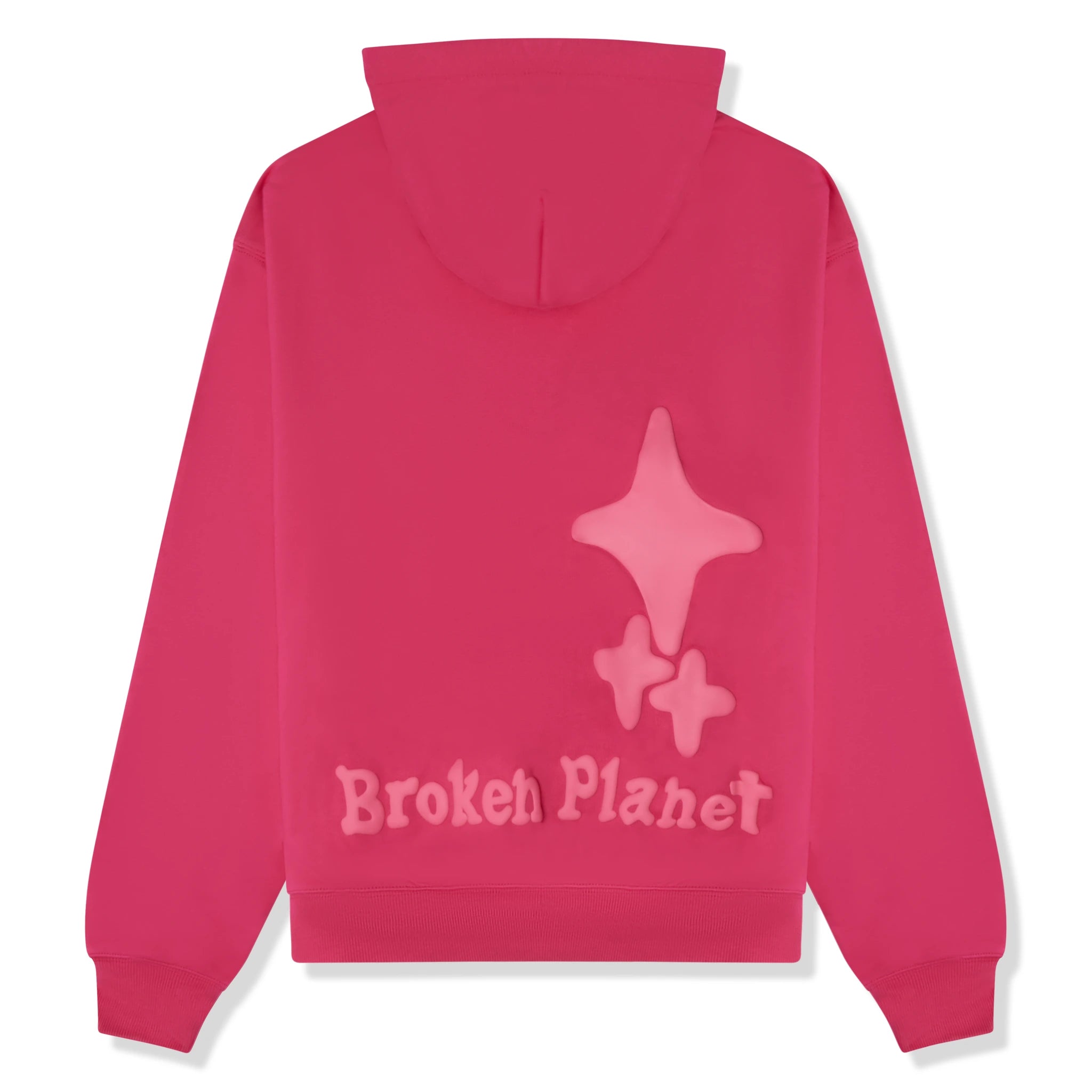 Broken Planet Monochrome Fuchsia Pink Hoodie for Men & Women - Trendy Streetwear Pullover for Casual Outfits & Urban Fashion