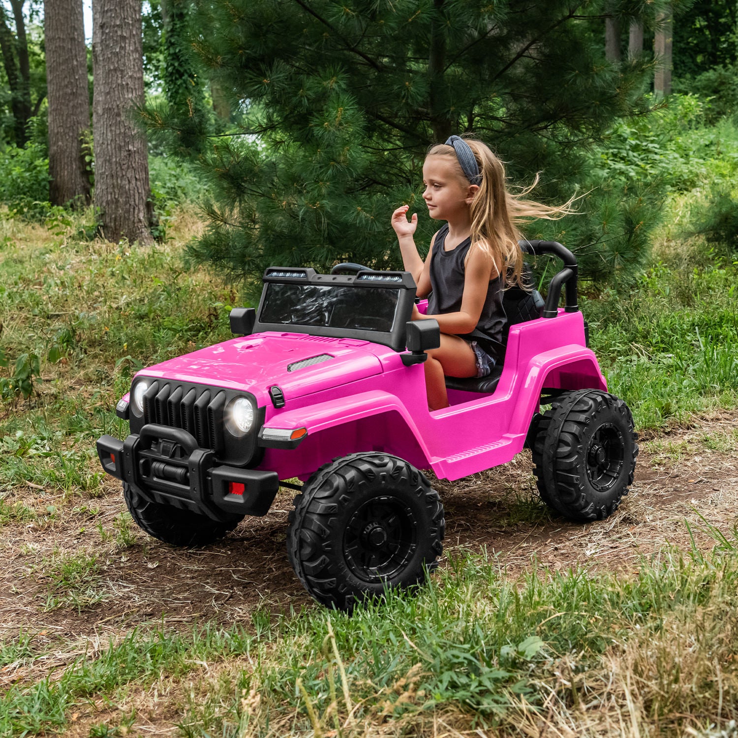 Safara Ride On Car for Kids - 12V Electric Battery Powered Toy Vehicle with Remote Control - Perfect for Outdoor Play, Birthday Gifts & Backyard Fun