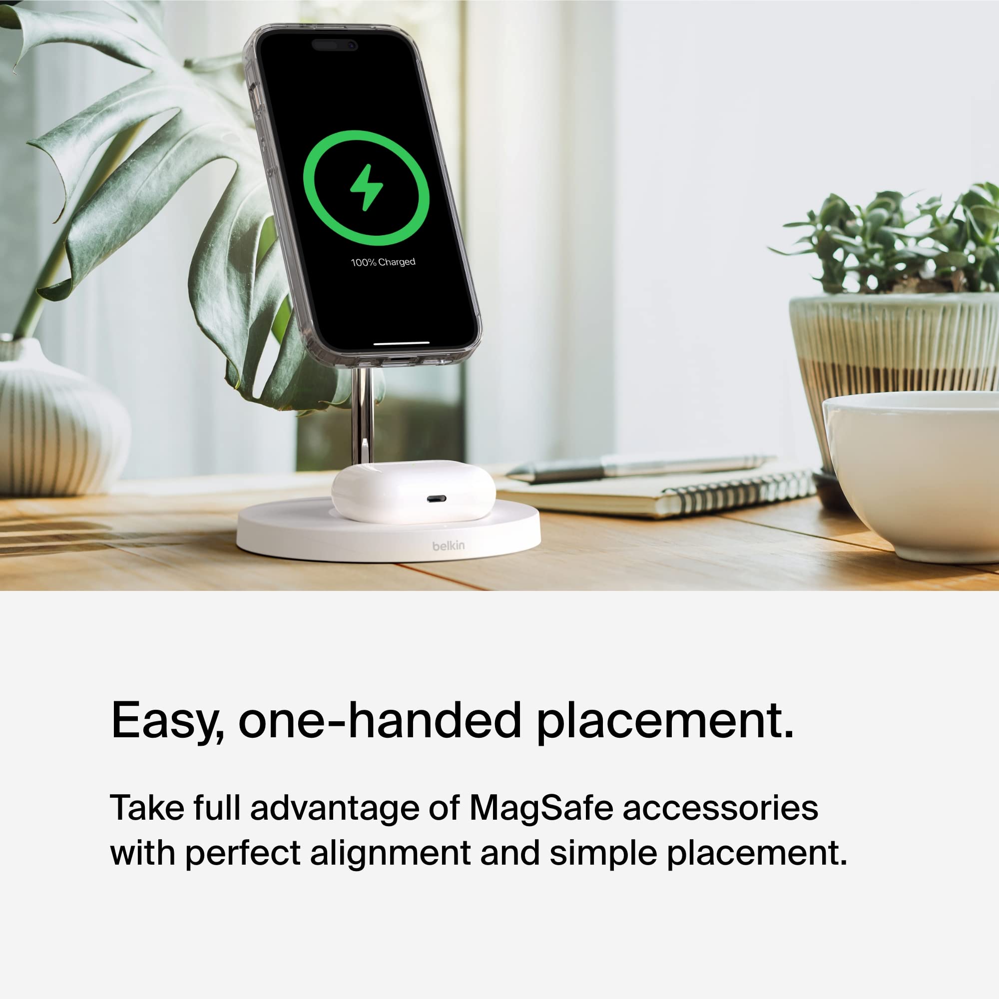 Belkin MagSafe Compatible iPhone 14 Pro Case - Clear Magnetic Protective Cover with Built-in Magnets & Raised Edge Bumper for Camera Protection | Works with MagSafe Wireless Charging | Perfect for Everyday Use, Travel & Outdoor Activities