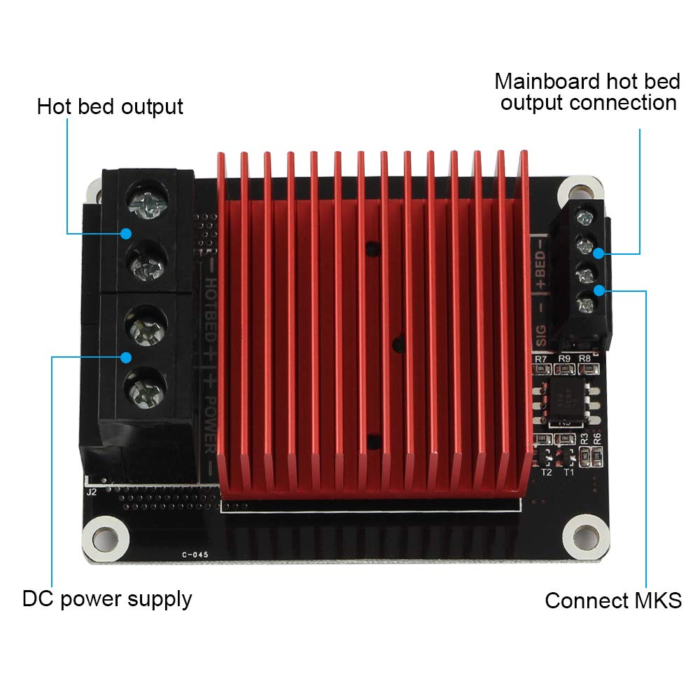 MKS MOSFET MOS Module for 3D Printer - 30A Heating Controller for Heatbed & Extruder Print Head | Perfect for DIY 3D Printing & Rapid Prototyping Projects