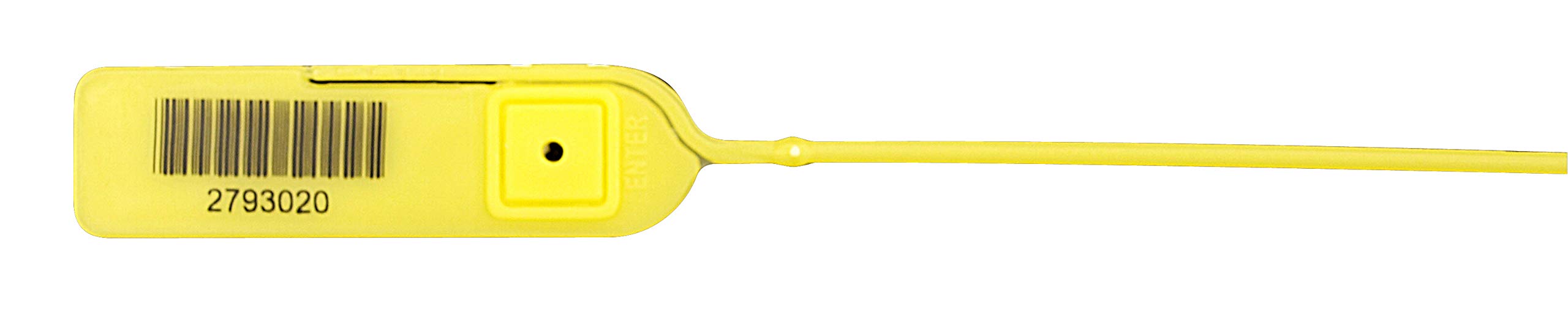 J-Lok 8in (200mm) Pull-Tight Tamper-Evident Security Seal - Yellow - 250/Pack - Heavy Duty Plastic Seal for ATM Cash Cassettes, Fire Extinguishers, Cash Boxes & Pharmacy Totes - Laser-Etched Barcode & Serial Number - Ideal for Banking, Retail & Industrial Security Applications