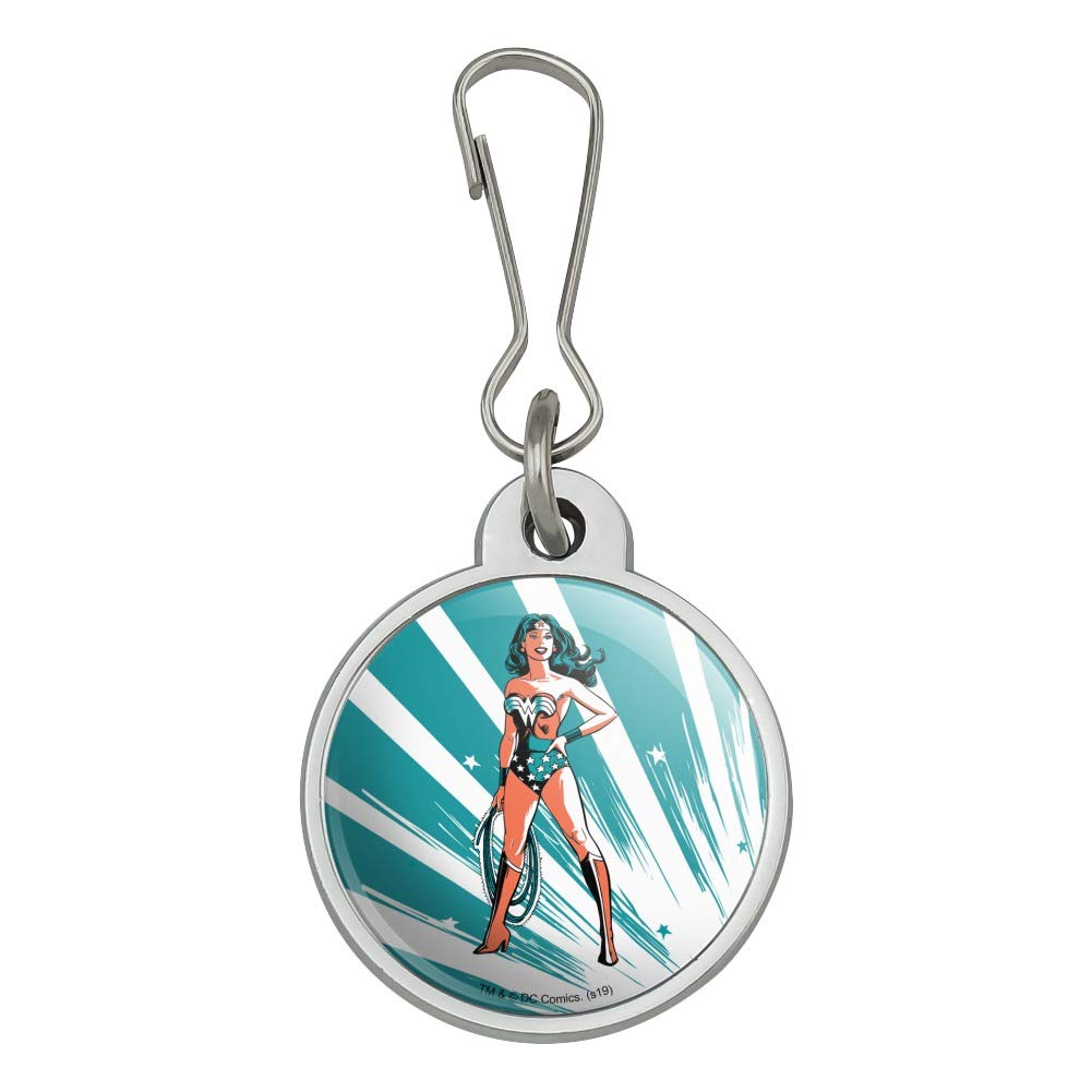 Wonder Woman Flashing LED Light Jacket Handbag Purse Luggage Backpack Zipper Pull Charm - Superhero Cosplay Accessory for Comic Con & Halloween Costume