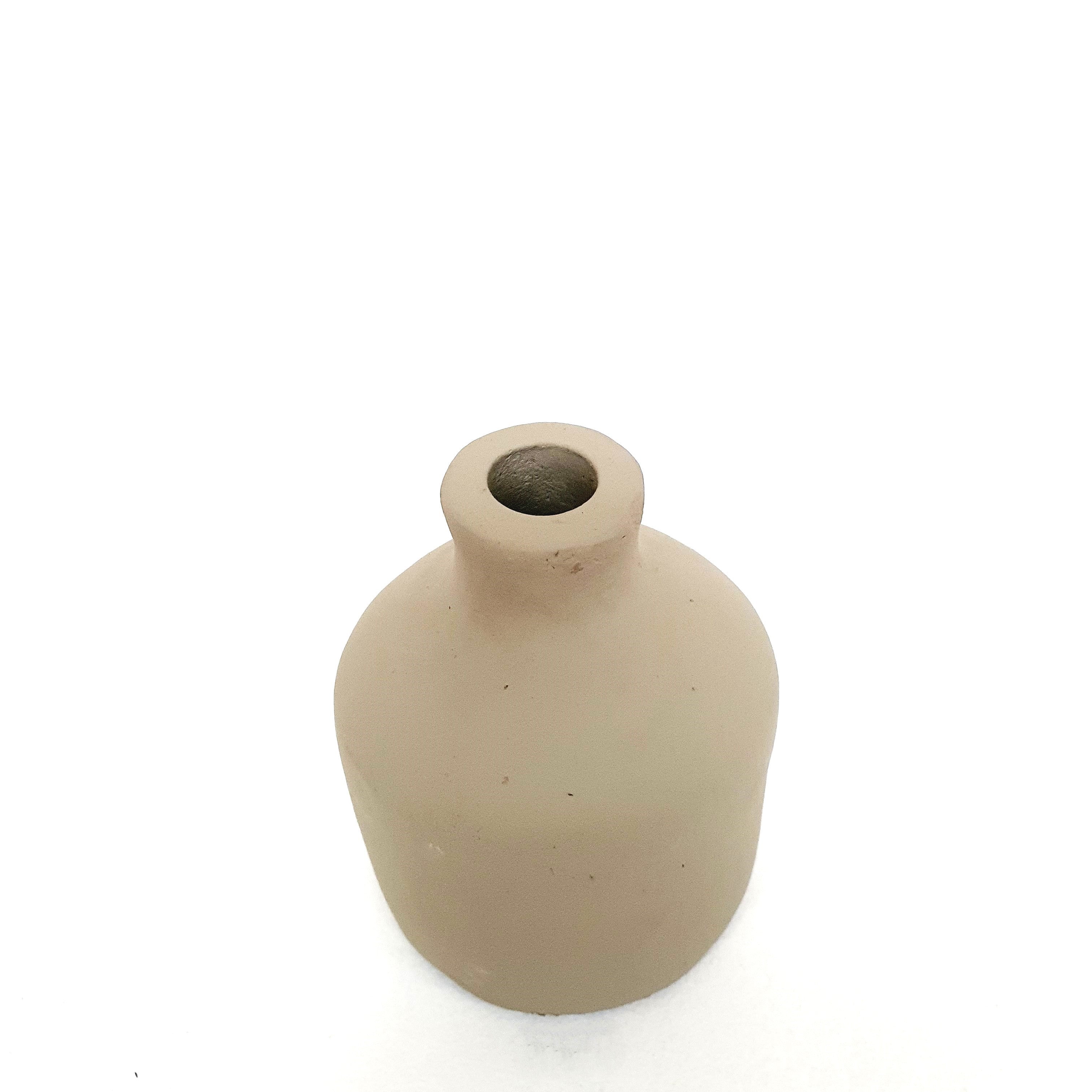 Handmade Terracotta Clay Vase - Rustic Ceramic Flower Pot for Home Decor, Wedding Centerpiece & Boho Style Interior Design