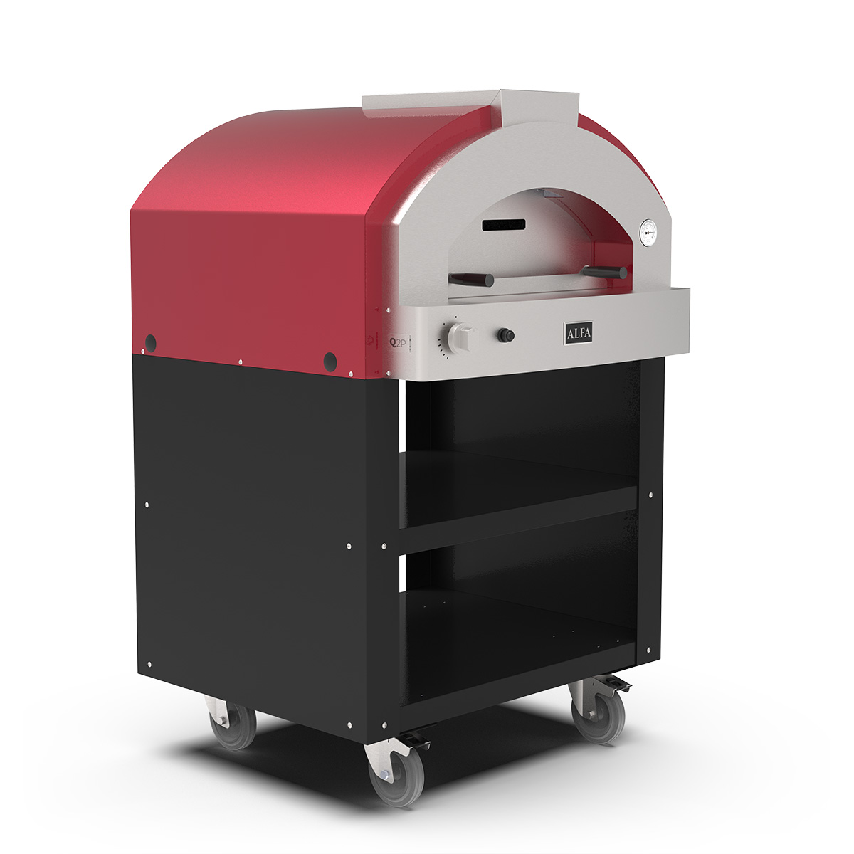 Alfa Professional QUICK 2 Pizze Gas & Wood Pizza Oven - Portable Outdoor Pizza Maker for Backyard, Camping & Italian Cooking
