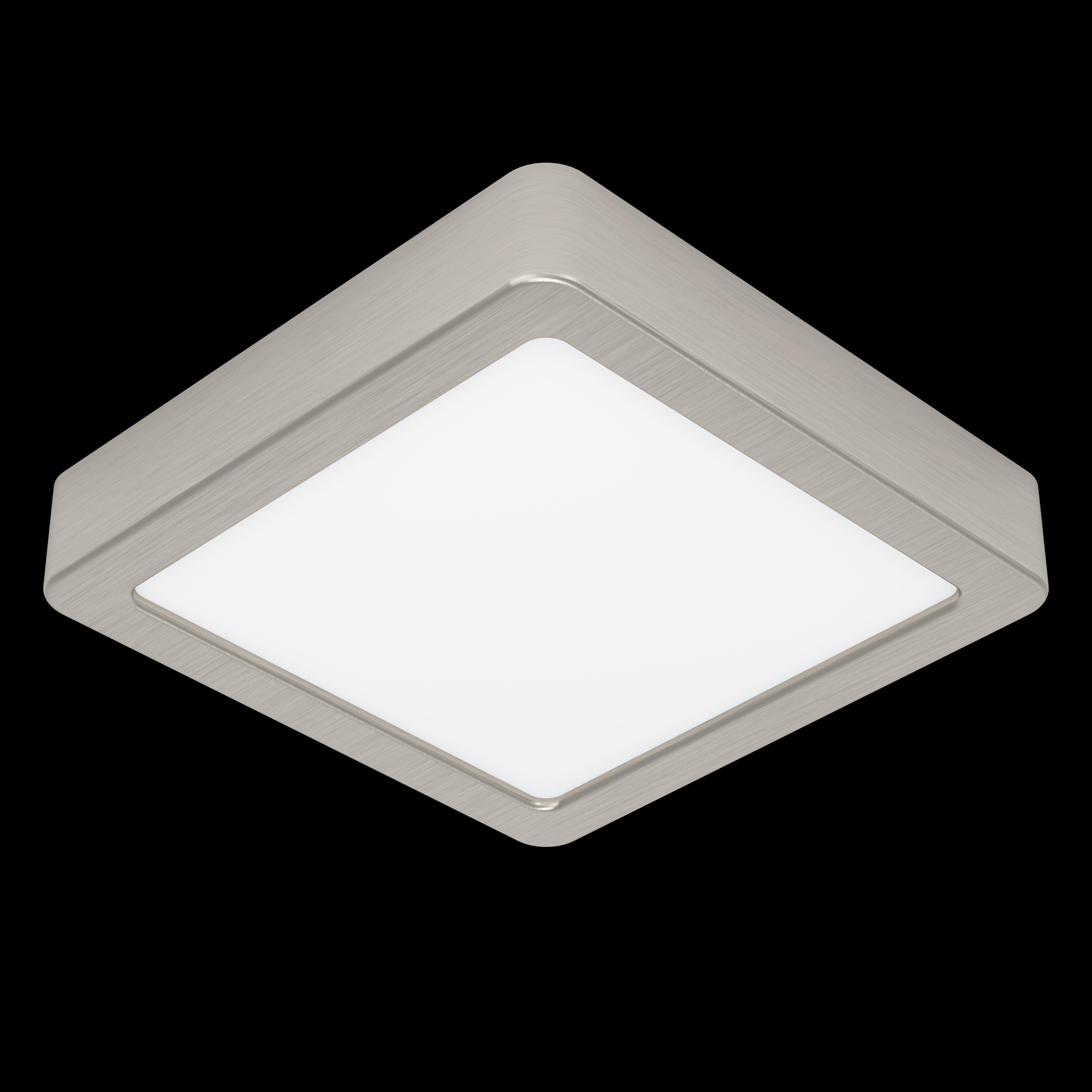 Eglo Fueva 5-LED Modern Square Flush Mount Ceiling Light Fixture - 16cm/6.3