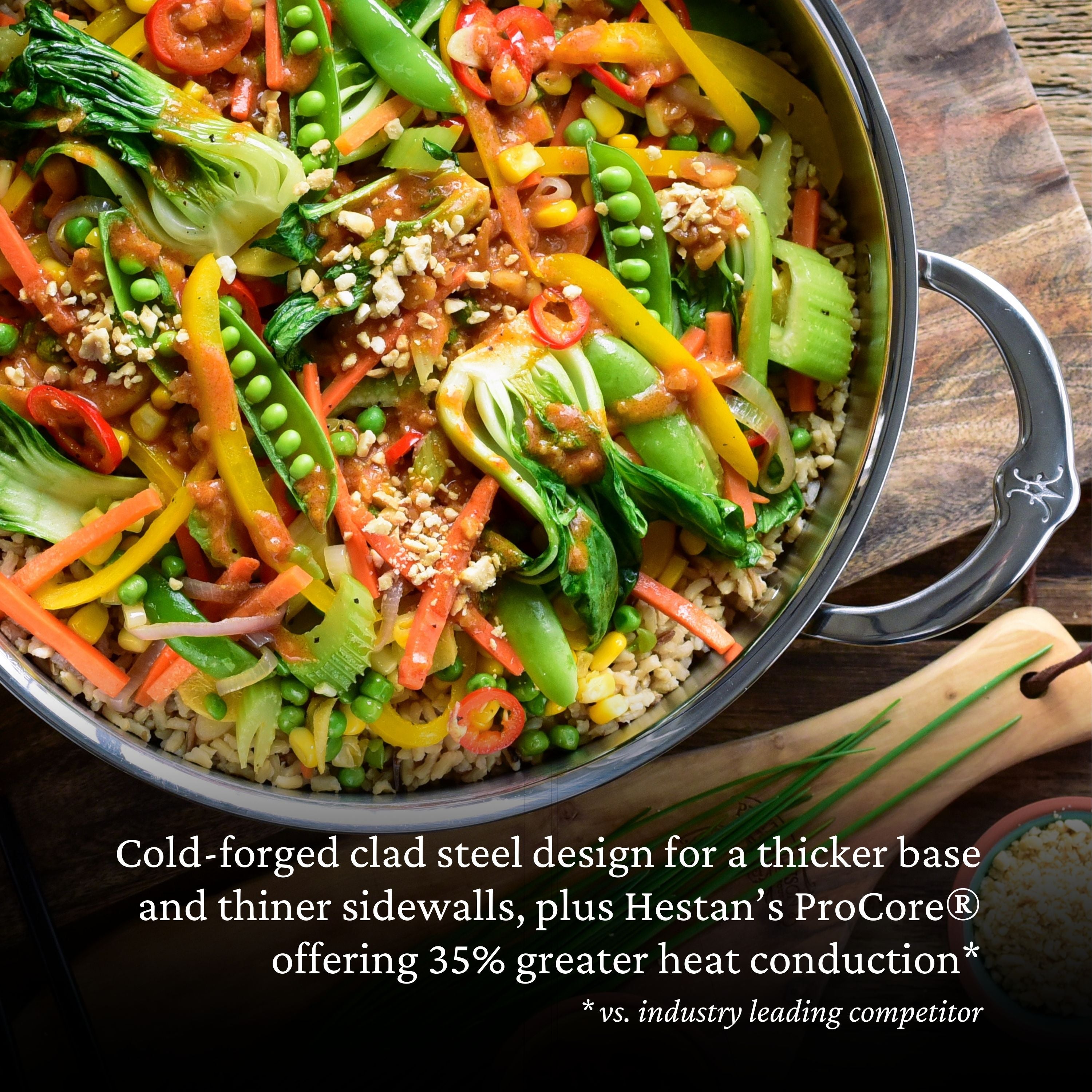 Hestan Probond Covered Braiser/Sauteuse 3.5 Qt (26cm) - Premium Ceramic Nonstick Cookware for Searing, Braising & Sauteing - Perfect for Stovetop to Oven Cooking & Family Meals