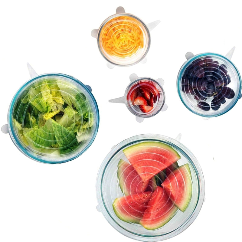 Stretch & Fit Silicone Lids - Reusable Food Storage Covers for Bowls, Containers & Fruits - Perfect for Meal Prep, Leftovers & Refrigerator Organization