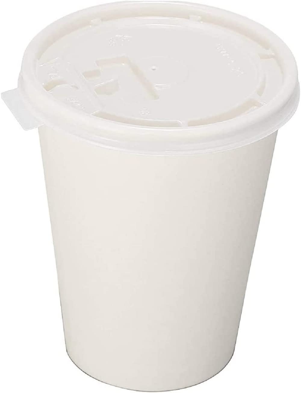 Disposable Plastic Flat Tear-Back Lids with Pinhole Design for 8oz Hot Cups - 2000 Count - Perfect for Coffee Shops, Takeout, and Office Break Rooms