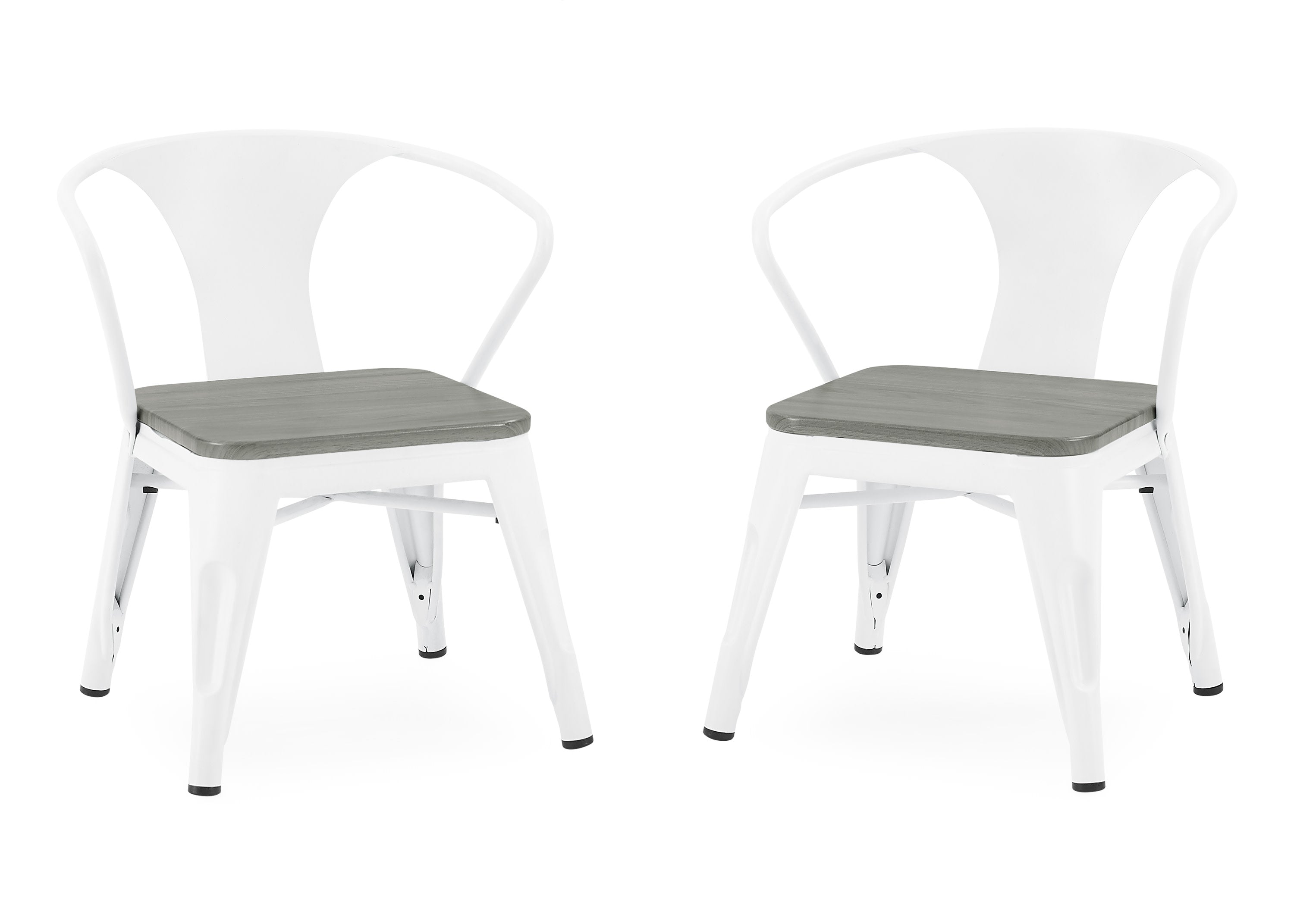 Modern Bistro 2-Piece Chair Set for Outdoor Patio, Cafe, Restaurant & Garden Dining - Lightweight & Durable Metal Bistro Chairs with Comfortable Seat Cushions