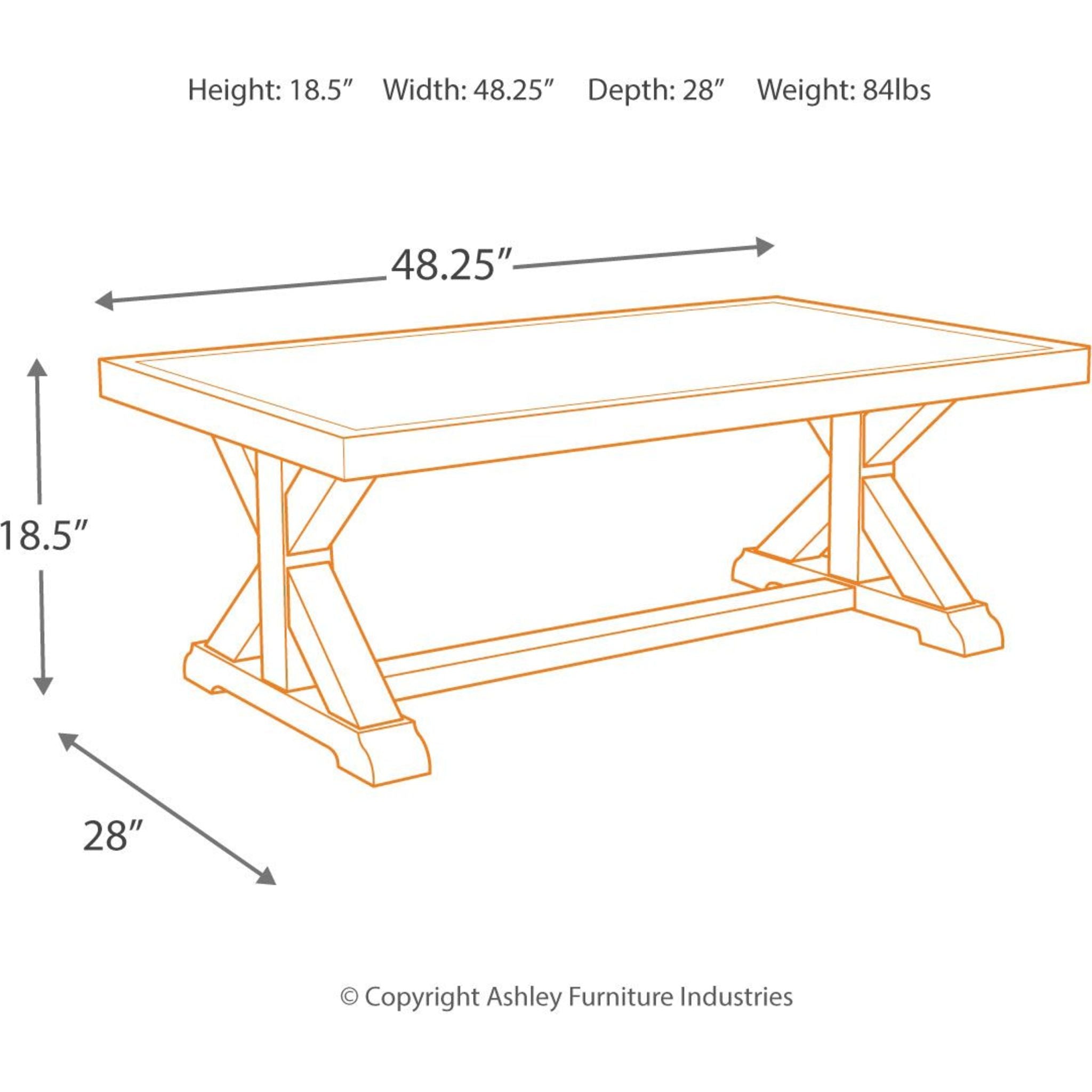 Beachcroft Outdoor Coffee Table - Weather-Resistant & Durable Patio Furniture for Garden, Poolside, and Backyard Relaxation