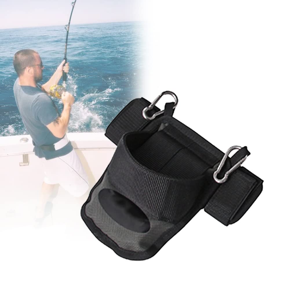 DYK&NX Fishing Fighting Belt - Shock-Absorbing & Breathable Waist Support for Boat Rock Fishing - Adjustable Rod Holder for Anglers with Low Strength (Top Bar Bag) - Perfect for Saltwater & Freshwater Fishing Adventures