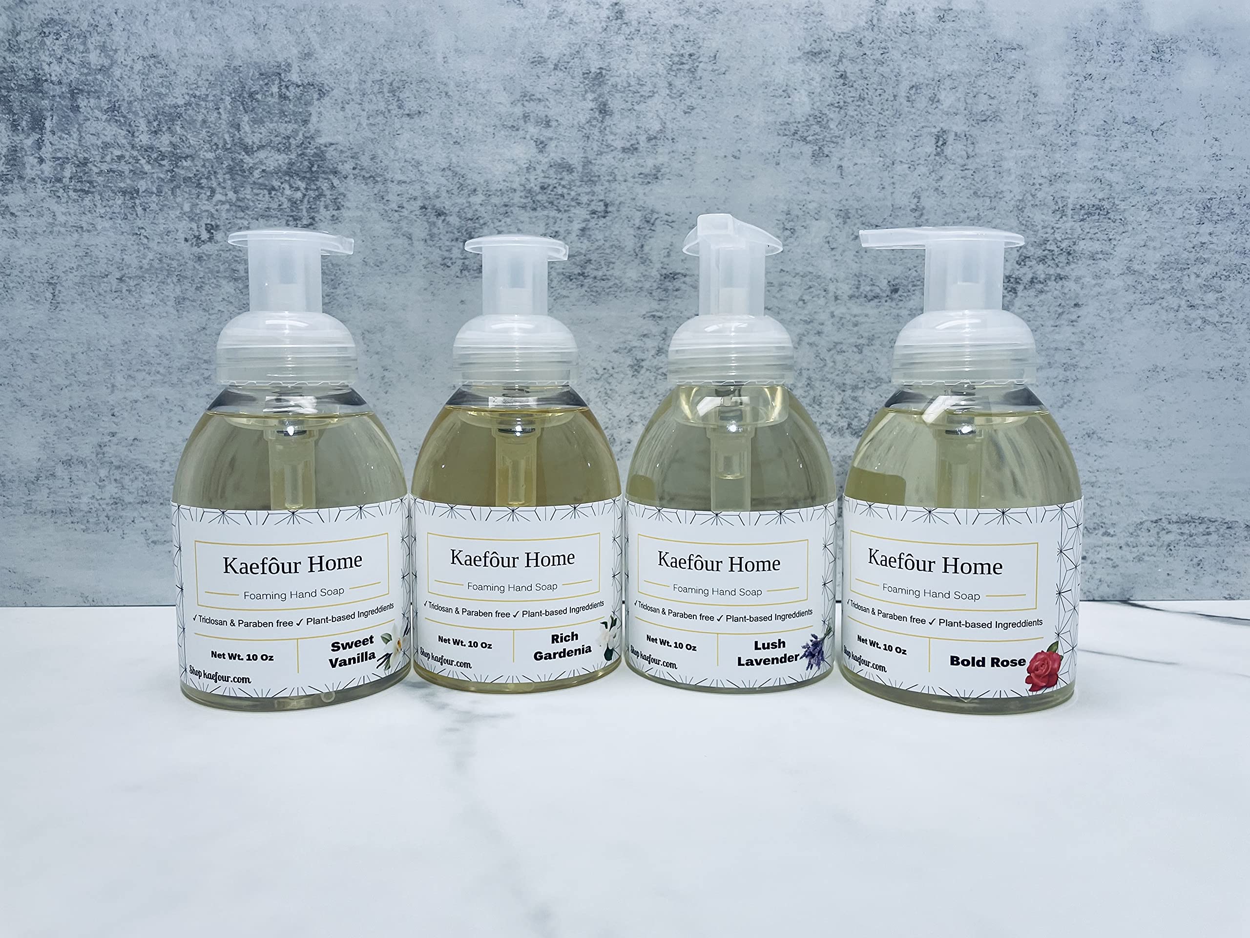 Premium Foaming Hand Soap 4-Pack - 10oz Each | Moisturizing & Gentle for Kitchen & Bathroom | Eco-Friendly & Refillable for Home, Office & Guest Bathrooms