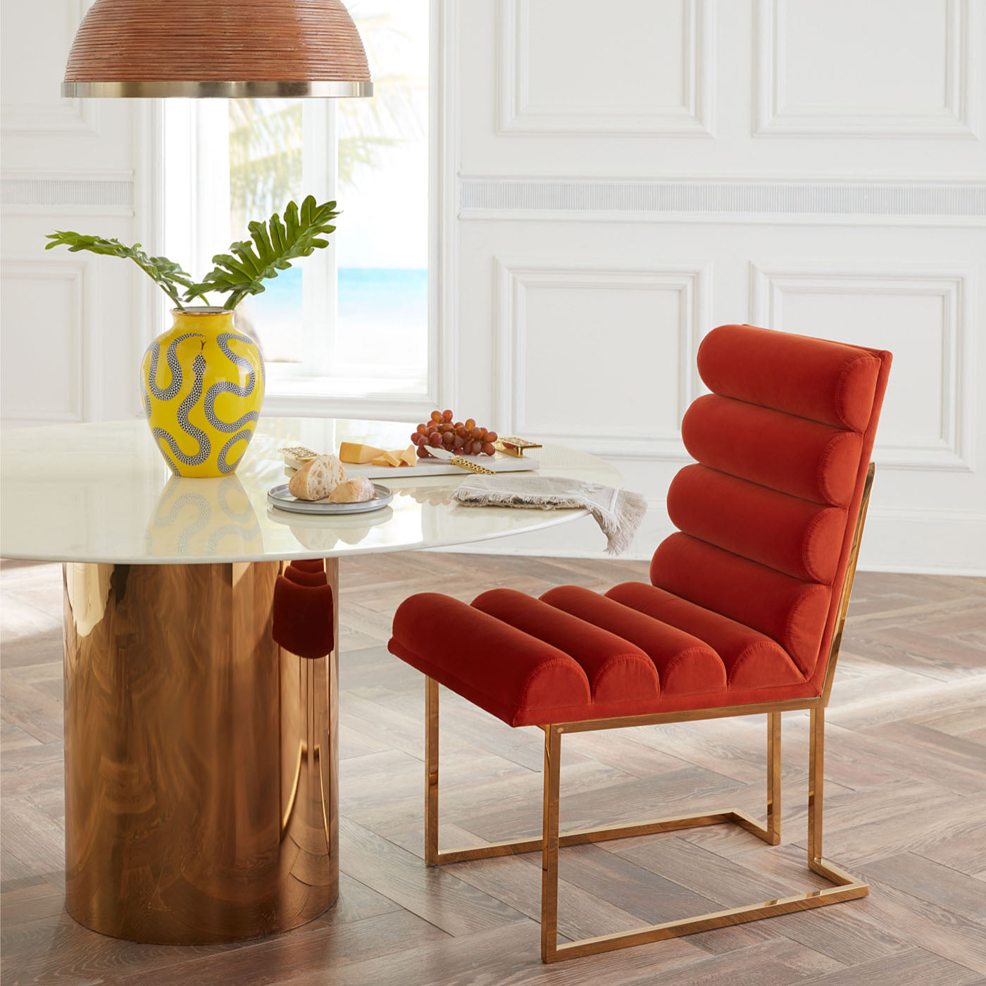 Modern Alphaville Dining Table - Solid Wood Kitchen Table for 6 - Perfect for Family Gatherings & Dinner Parties