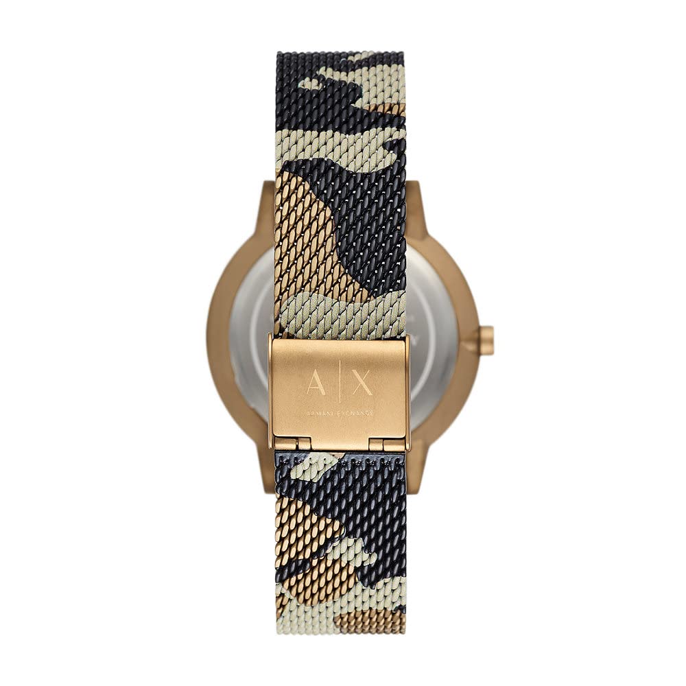 Armani Exchange Men's Watch - Quartz Movement, 42mm Stainless Steel Case with Leather/Silicone Strap | Stylish Dress & Casual Watch for Business, Date Night & Everyday Wear