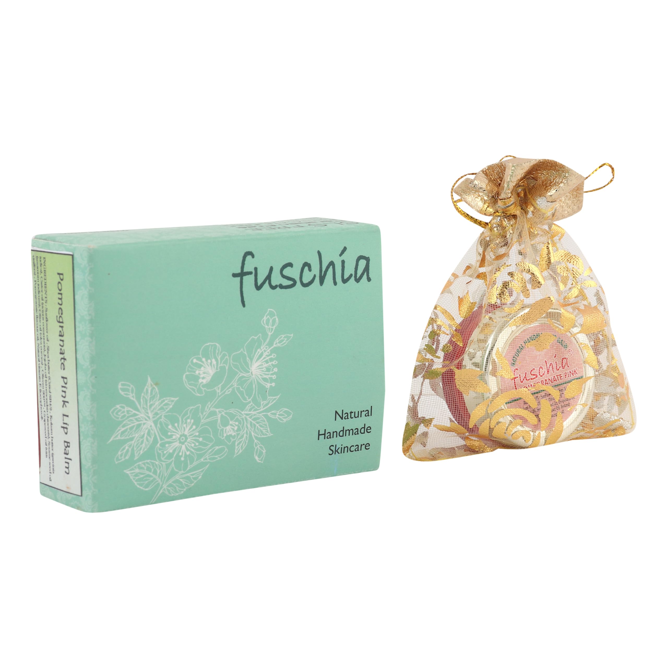 Fuschia Pomegranate Pink Tinted Lip Balm - Hydrating Lip Mask for Dry, Flaky Lips | Natural Glow & Plumping Effect | Perfect for Daily Moisture, Night Care & Makeup Prep
